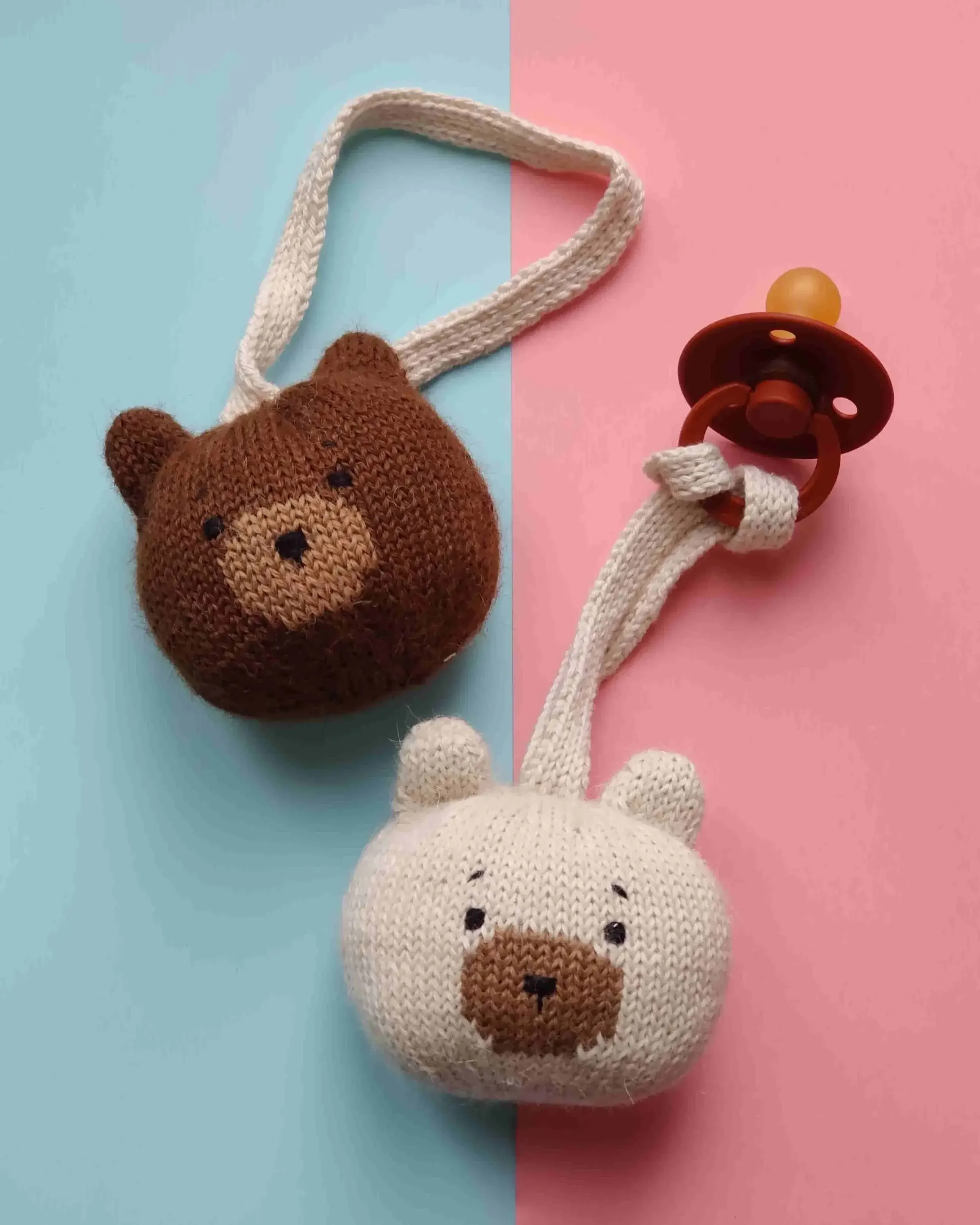 Attache-tétine Mini Teddy en alpaga