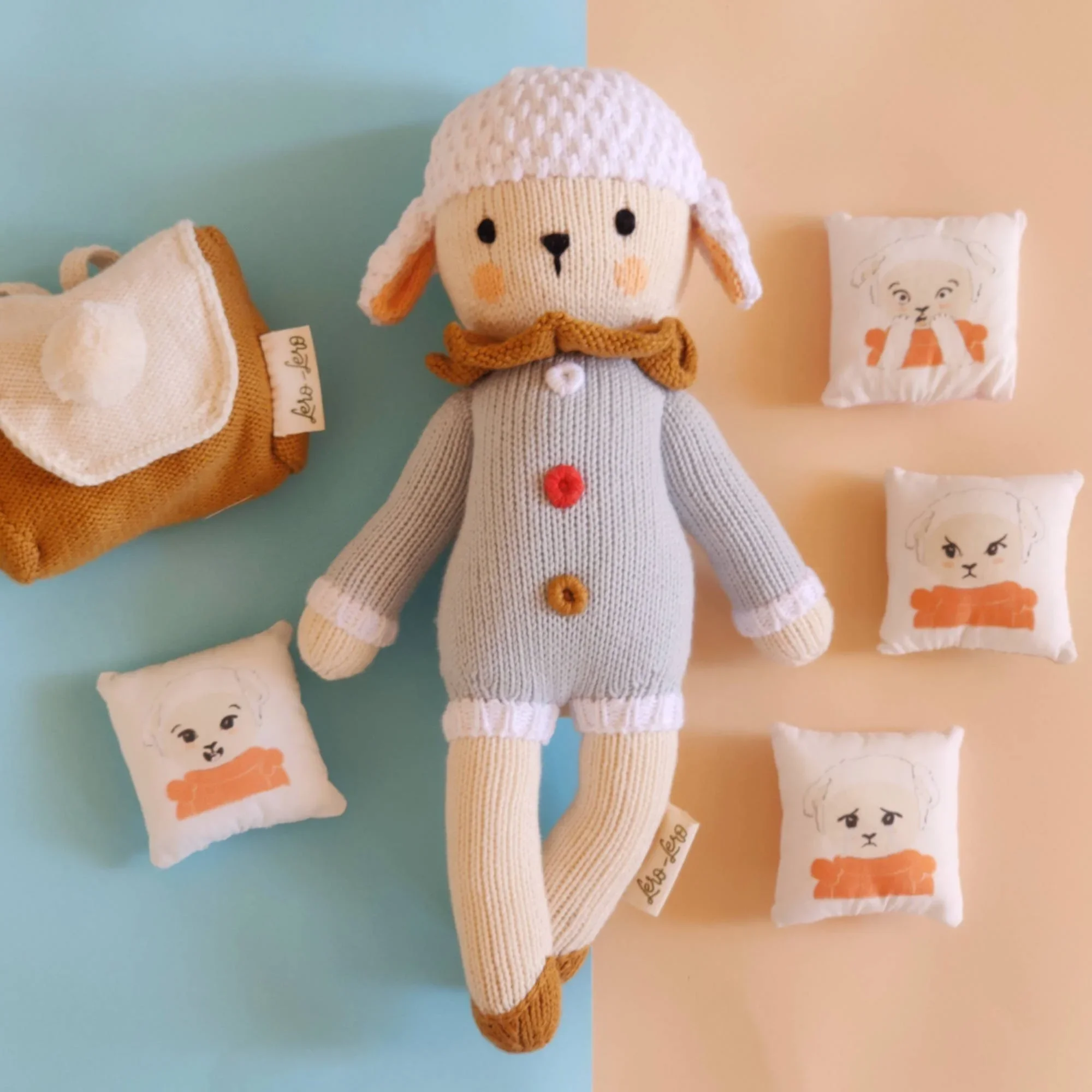 Coffret peluche des émotions Montessori – Nino le Mouton Rainbow