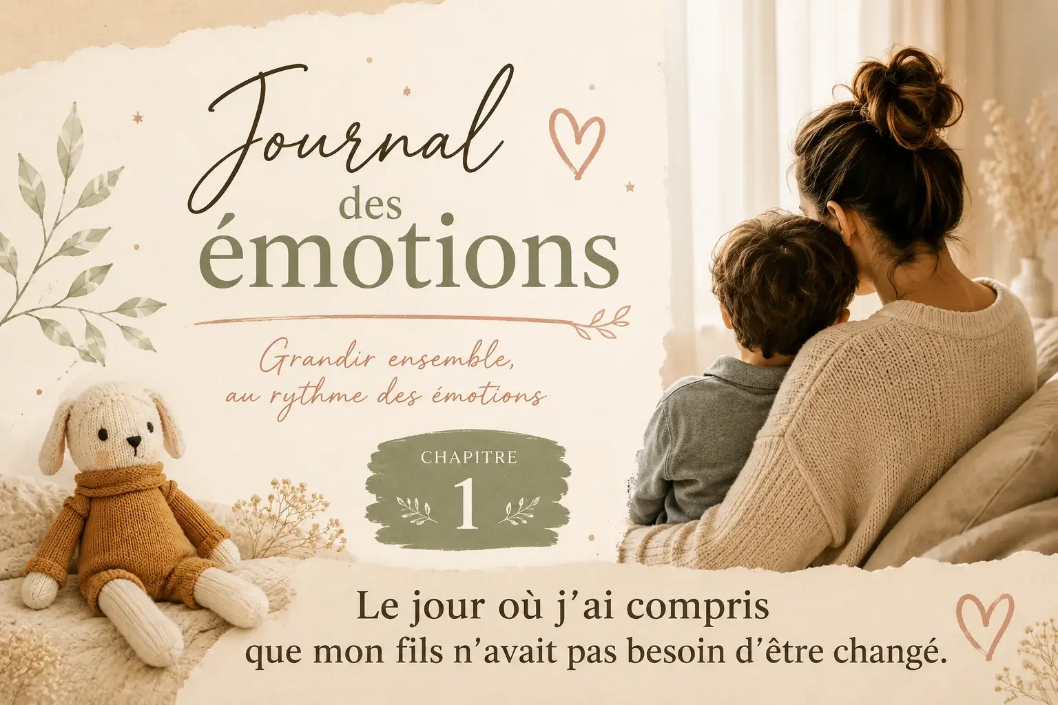 Journal des émotions #1 : Le jour où j'ai compris que mon fils n'avait pas besoin d'être changé.