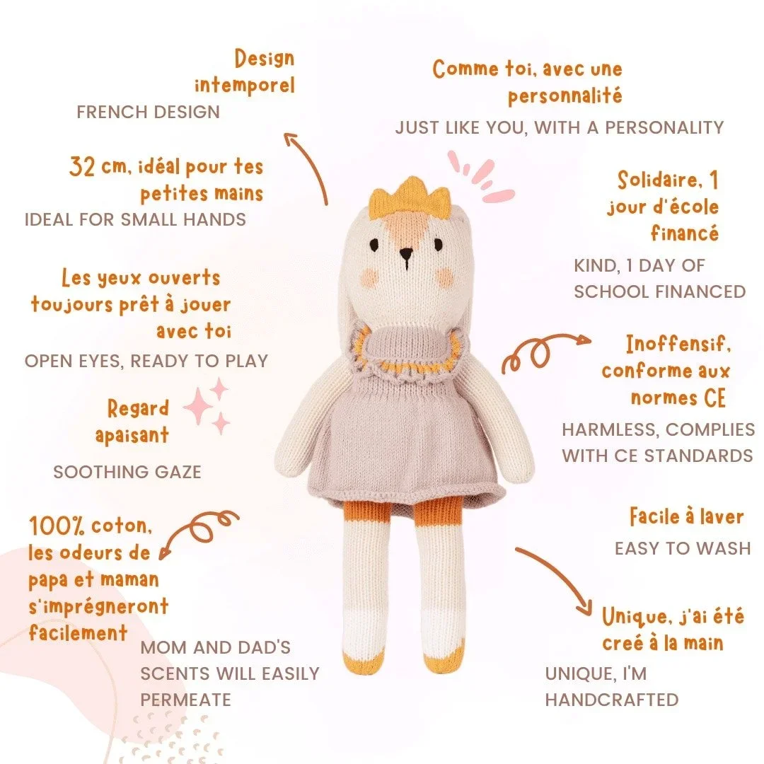 Description et conseils d'utilisation de la peluche lapin Qori