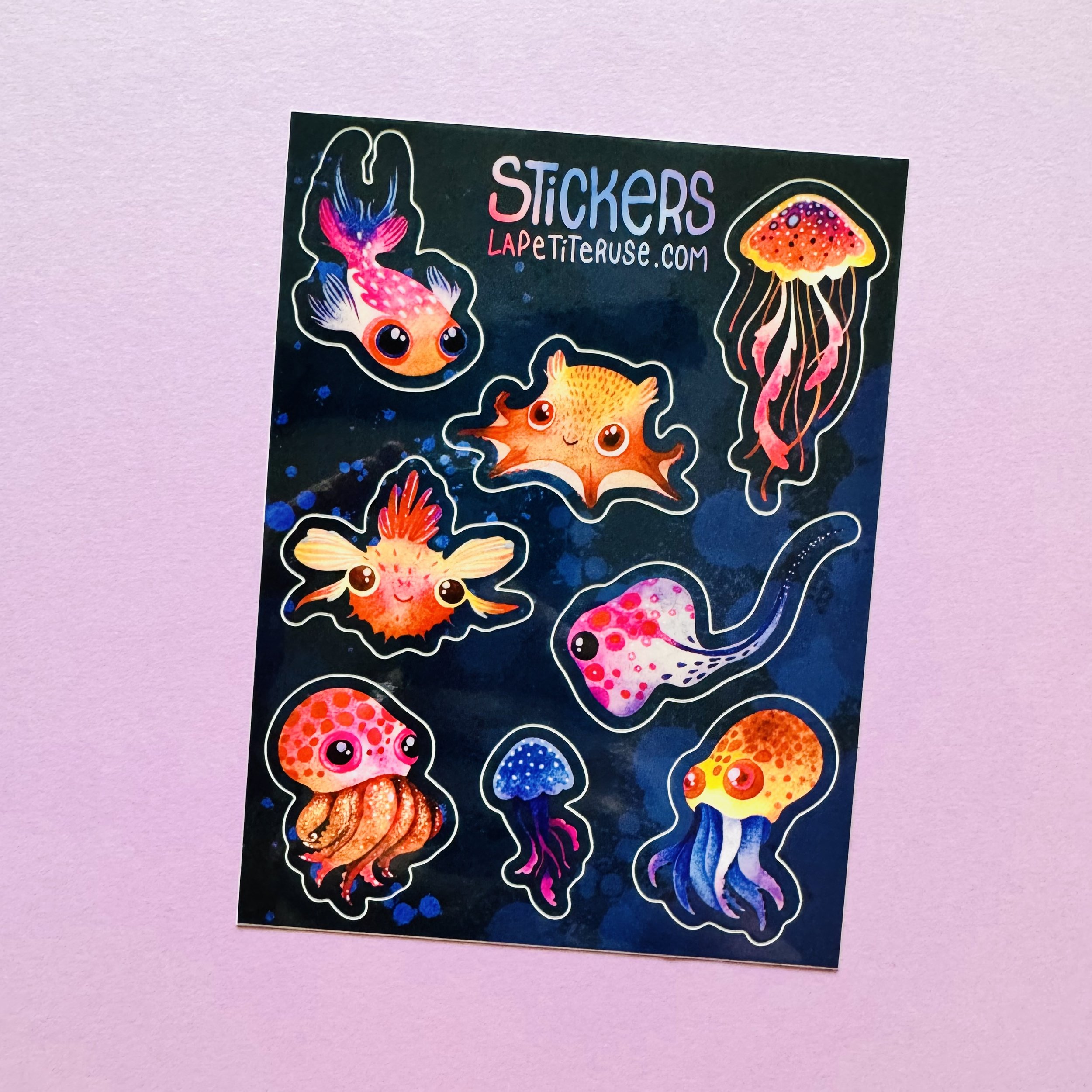Planche de Stickers sous la mer