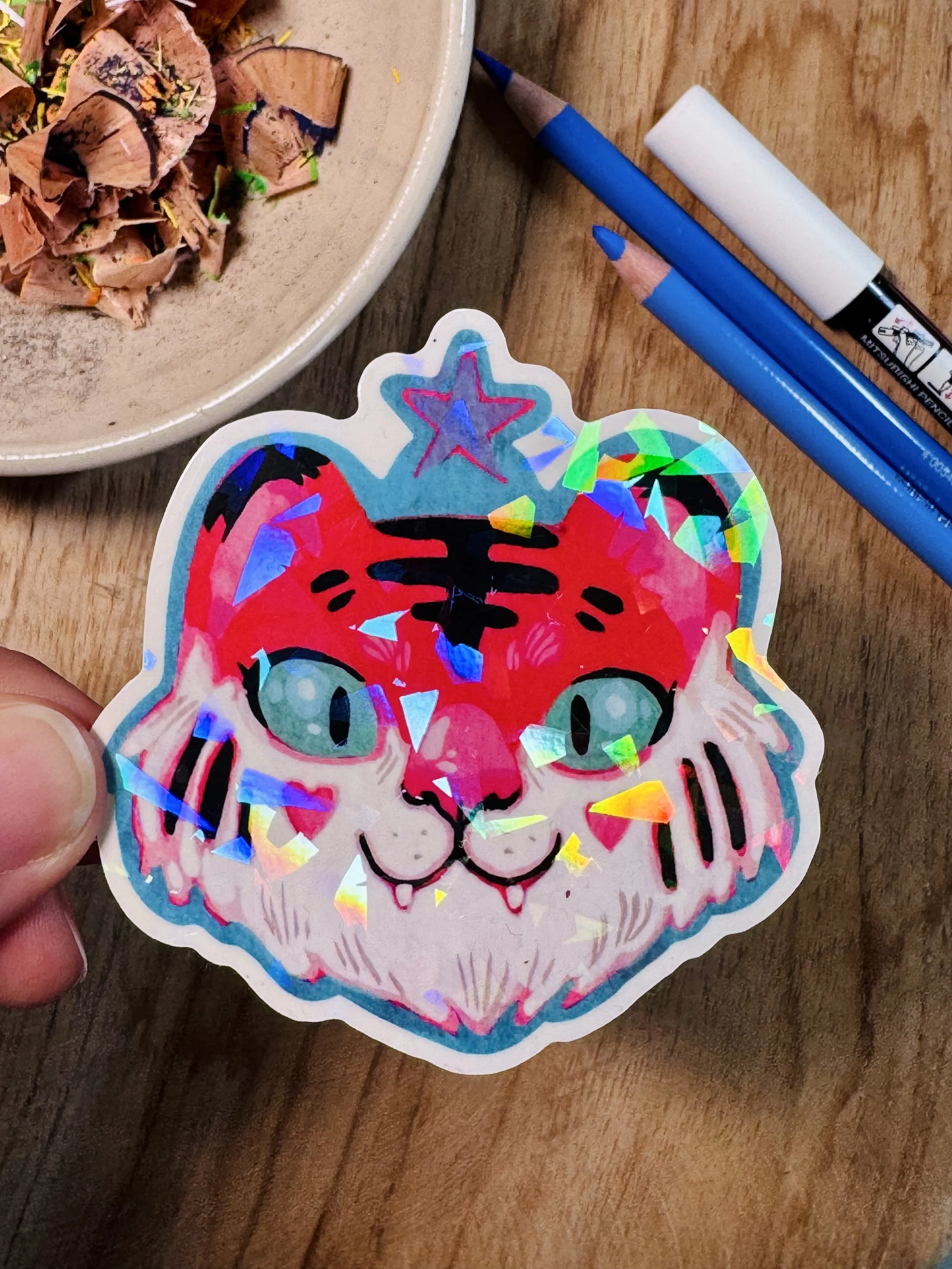 Sticker Tigre fou
