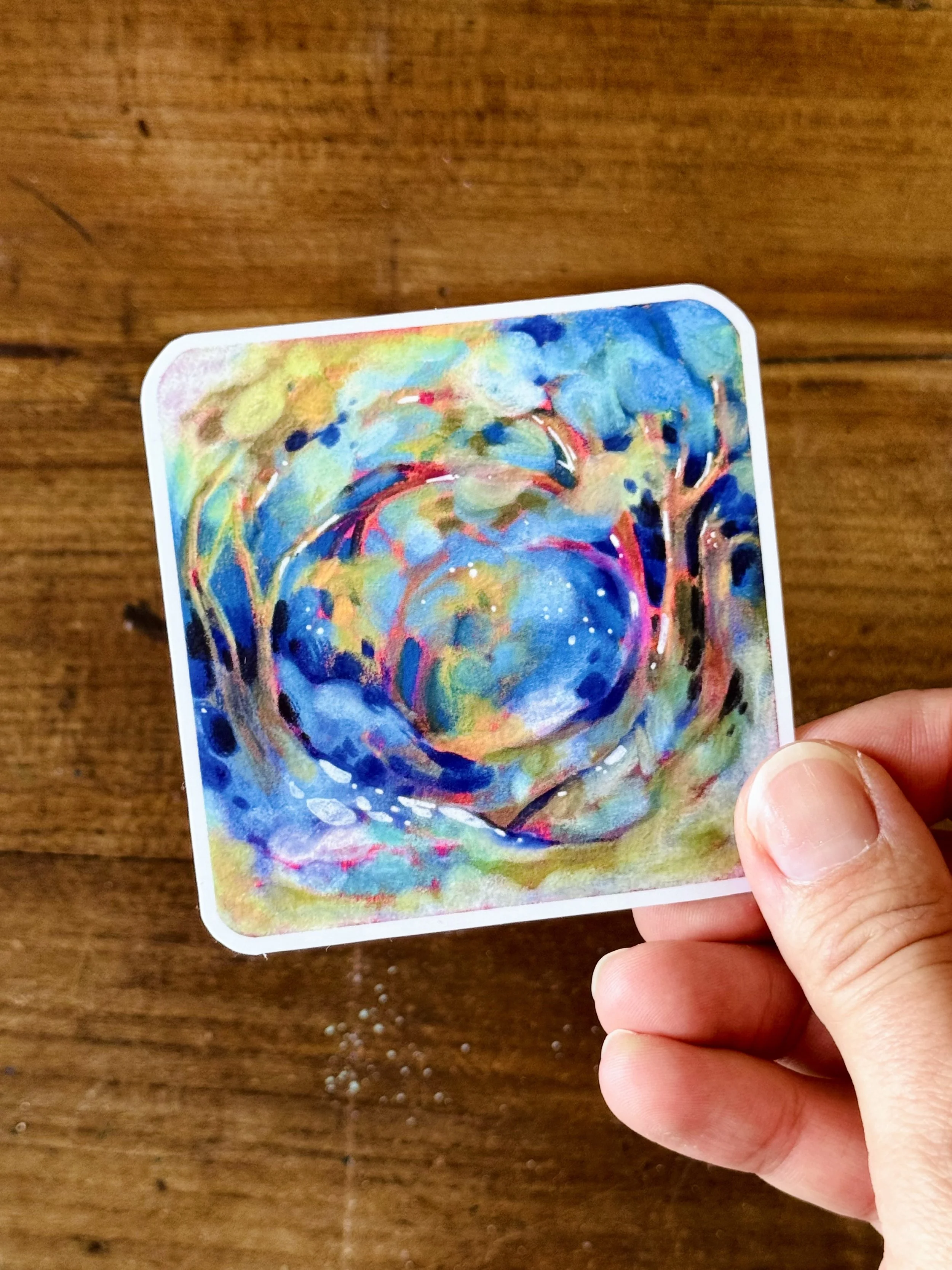 Sticker Forêt bleue
