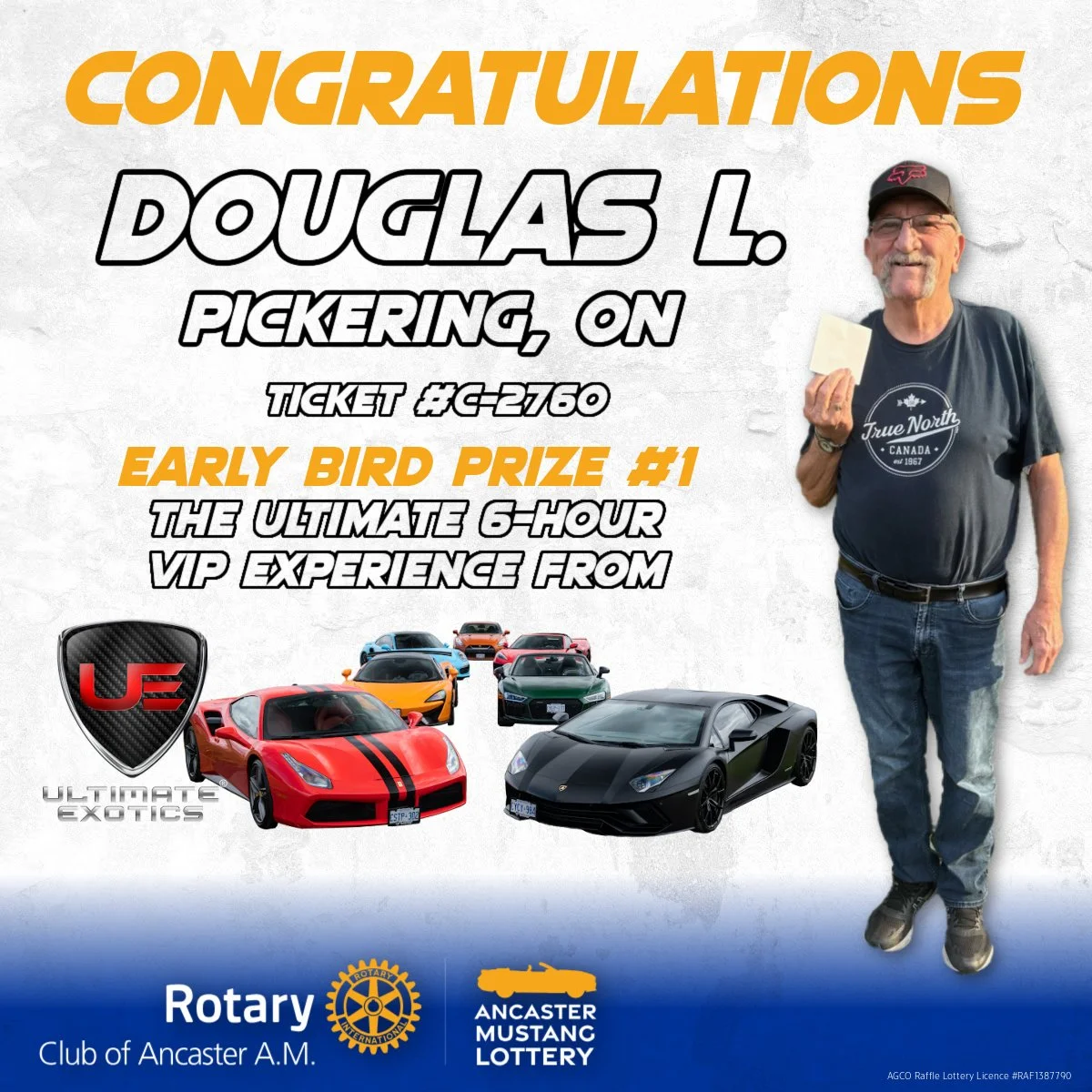 Ancaster Mustang Lottery | Ancaster | Rotary | 50/50 Cash