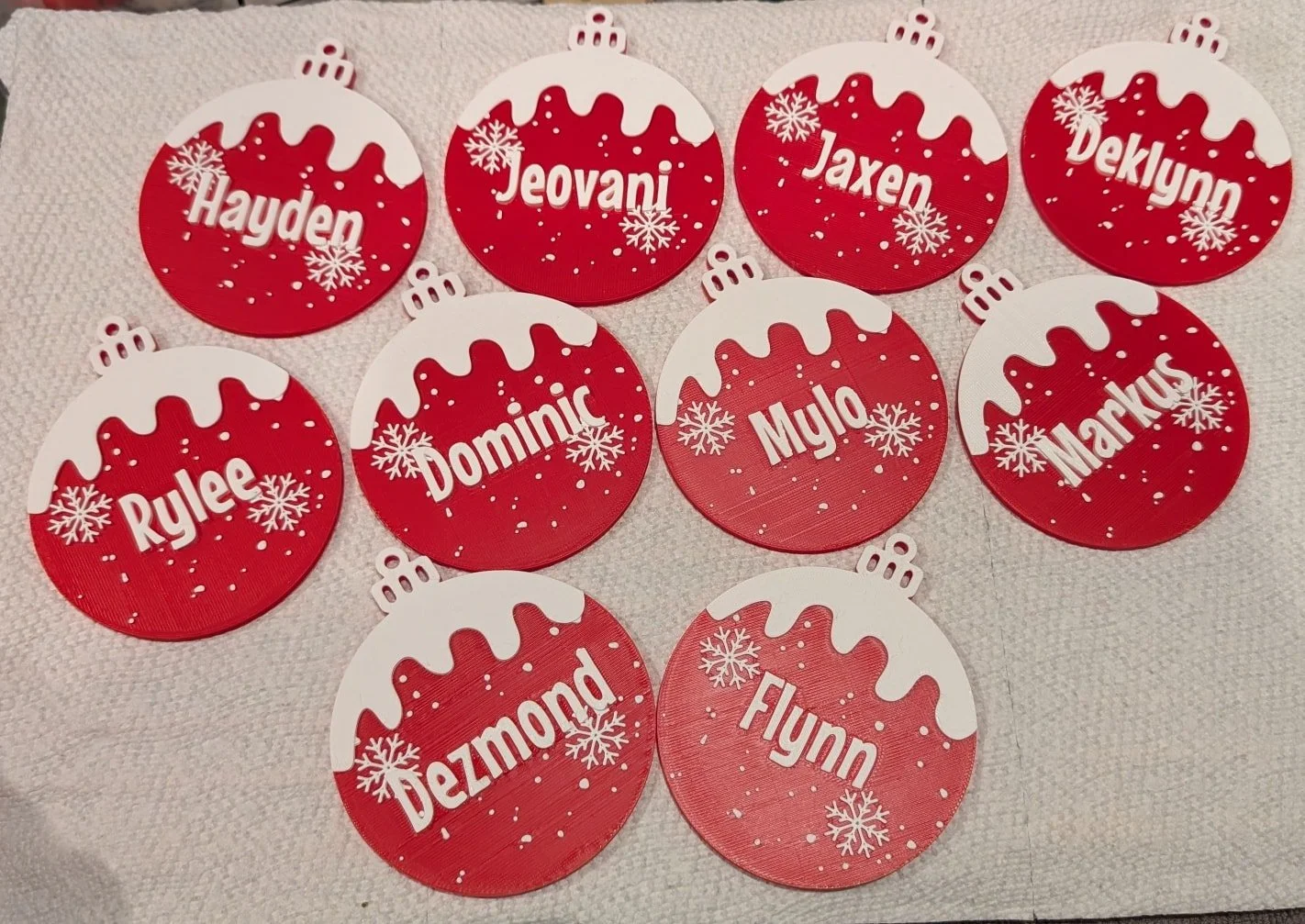 Custom Snowflake ornaments