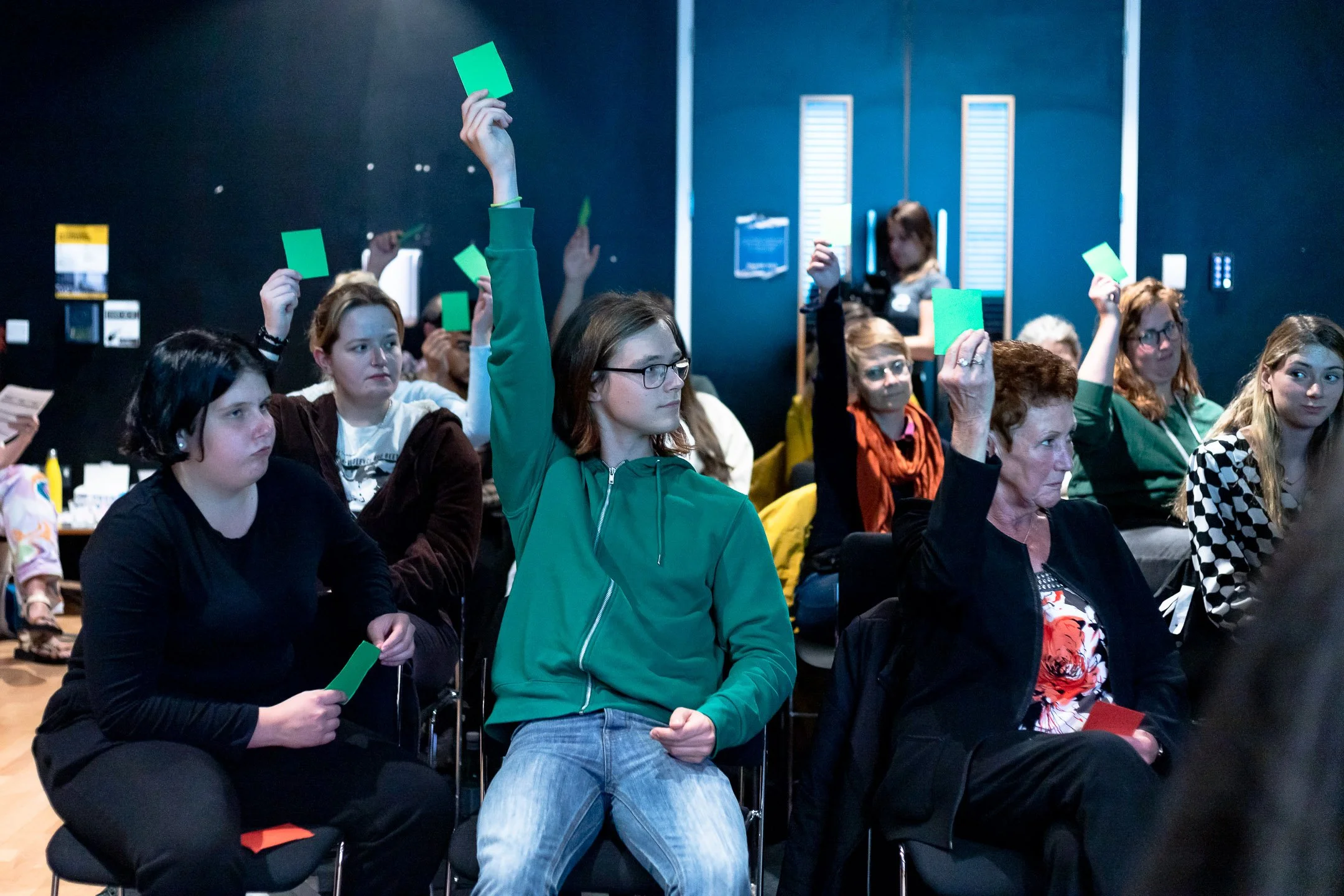 Audience voting in legislative theatre