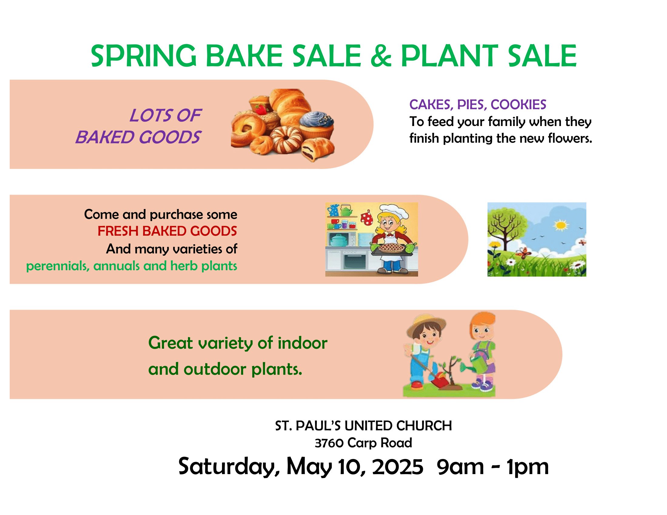 Spring Bake Sale & Plant Sale 2025