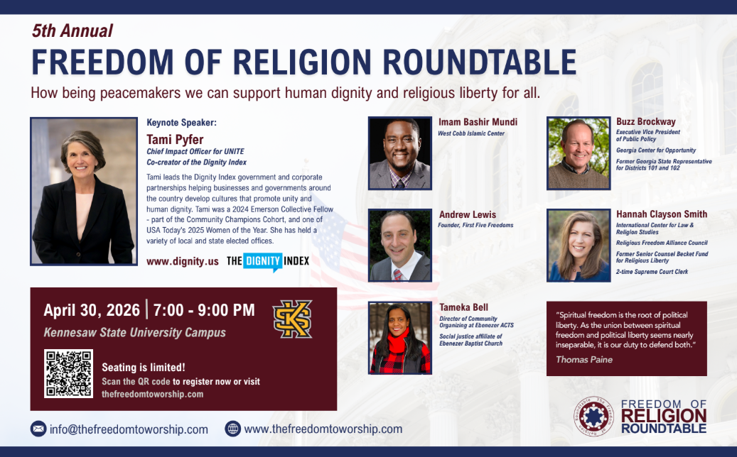 Fifth Annual Freedom of Religion Roundtable
