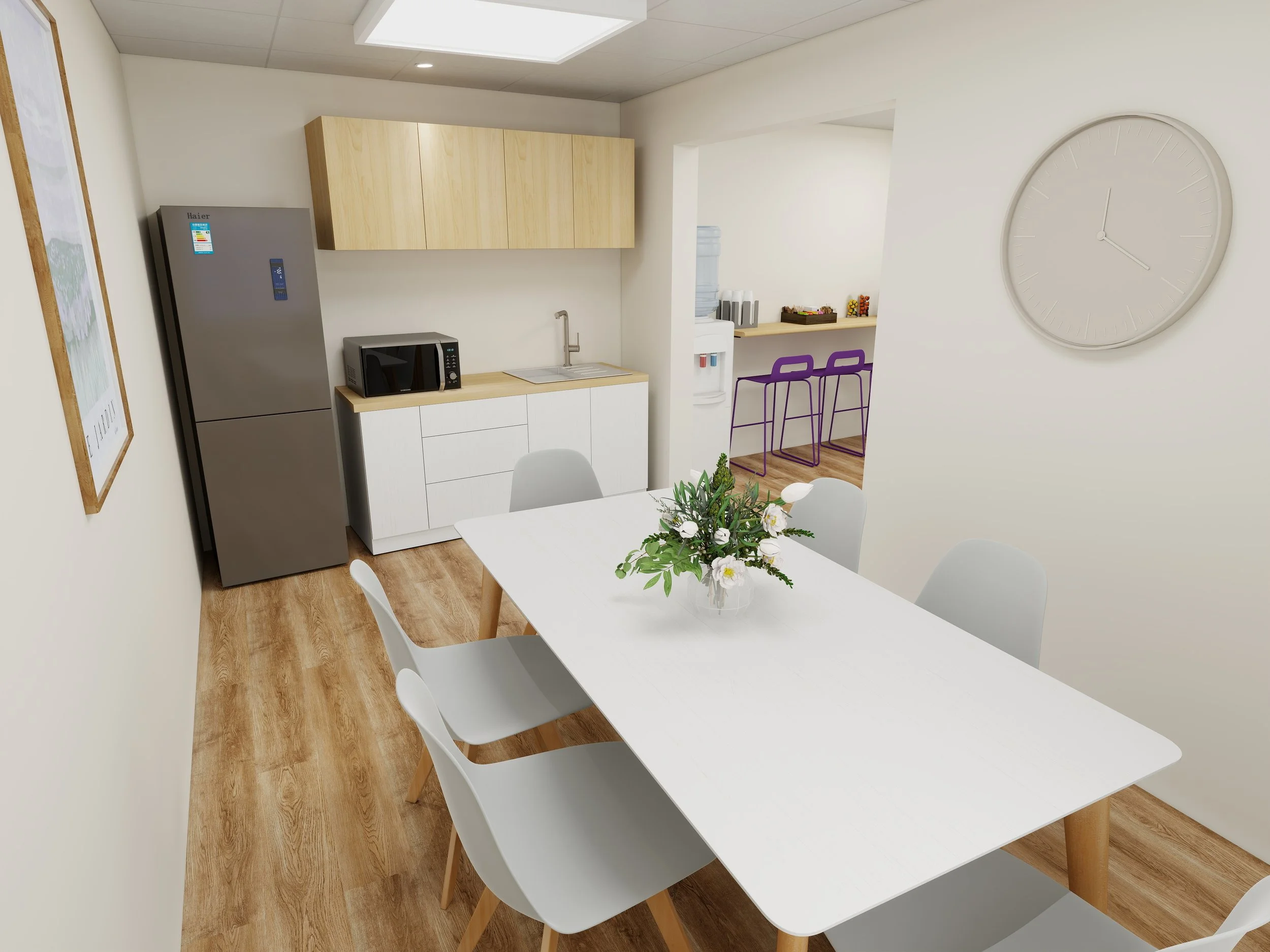 Cuisine & Espace café - Visuel 3D