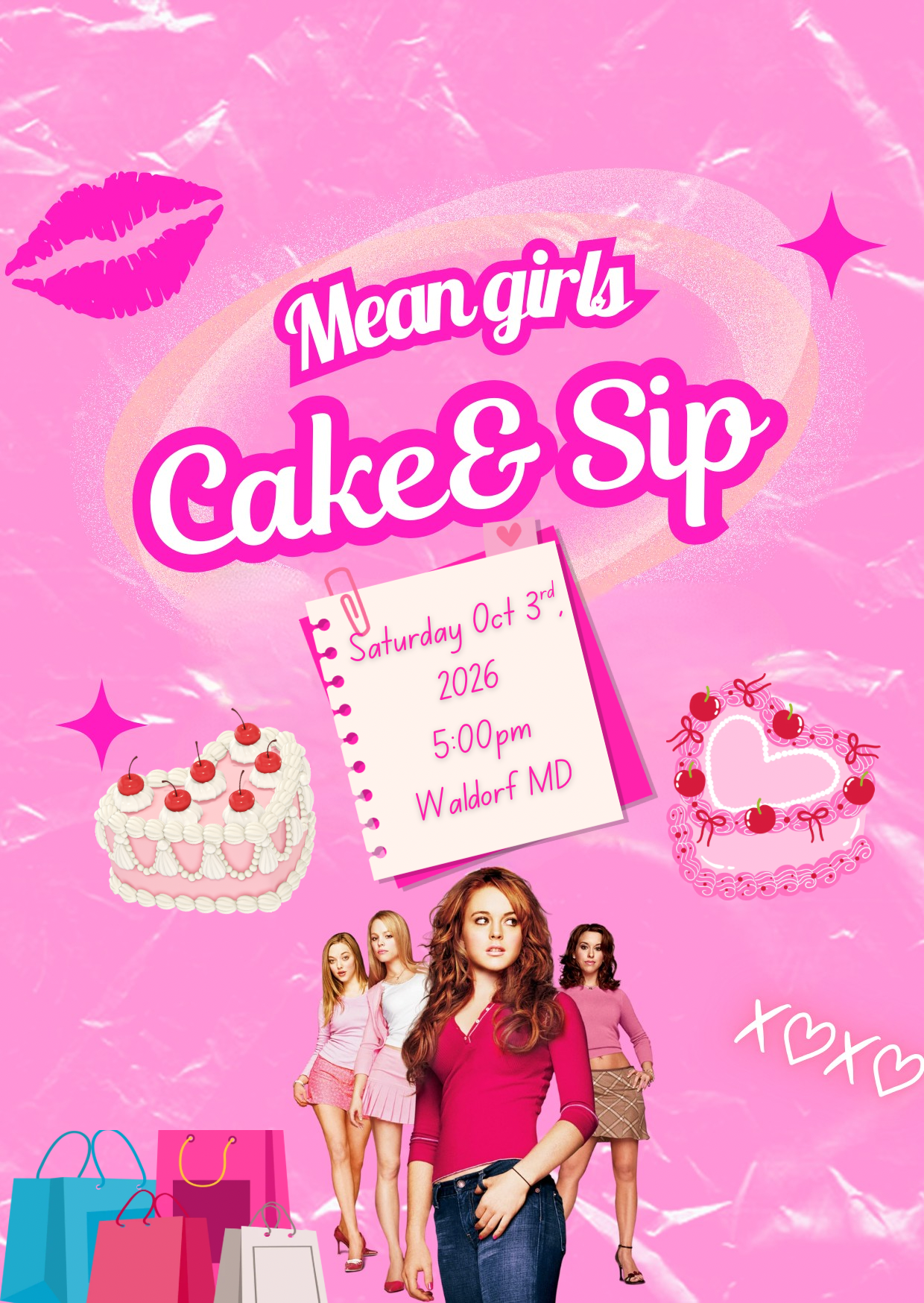 Mean Girls Cake and Sip - Oct 3rd - 5:00pm