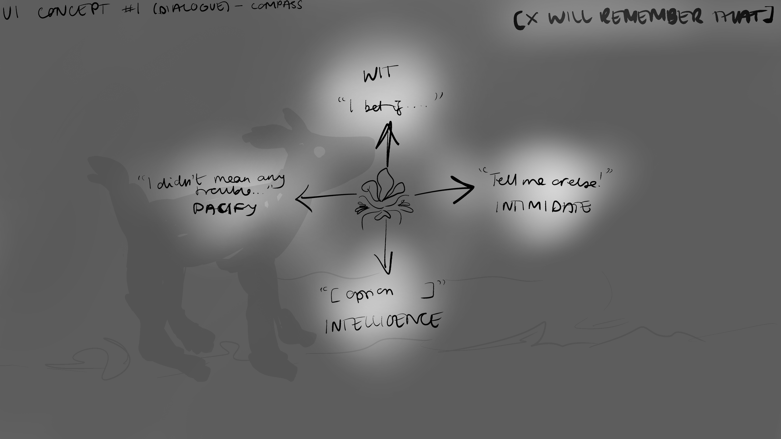 Initial quick concept sketch.
