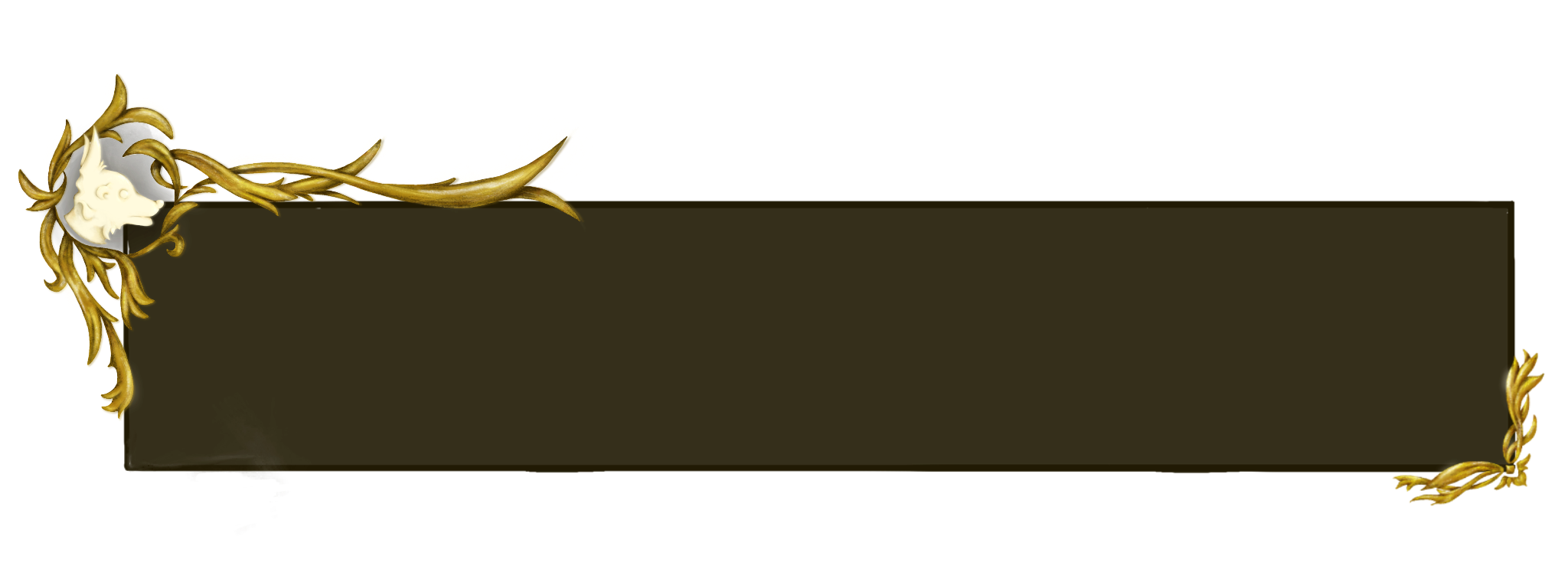Final render of a blank text box, including my corner decorations.