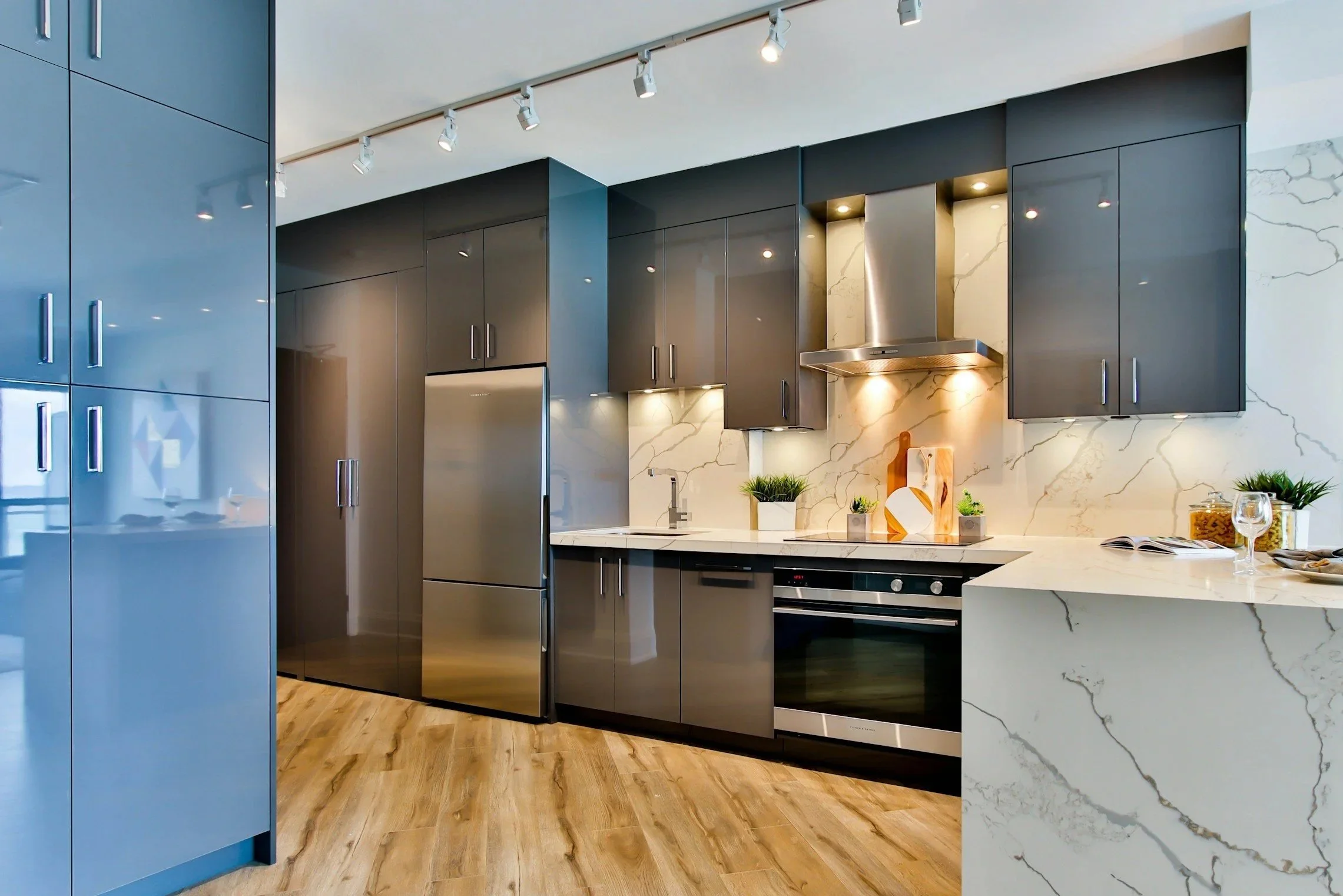 Professional home organization in Austin, TX featuring a modern organized kitchen by Live Organized by Erin