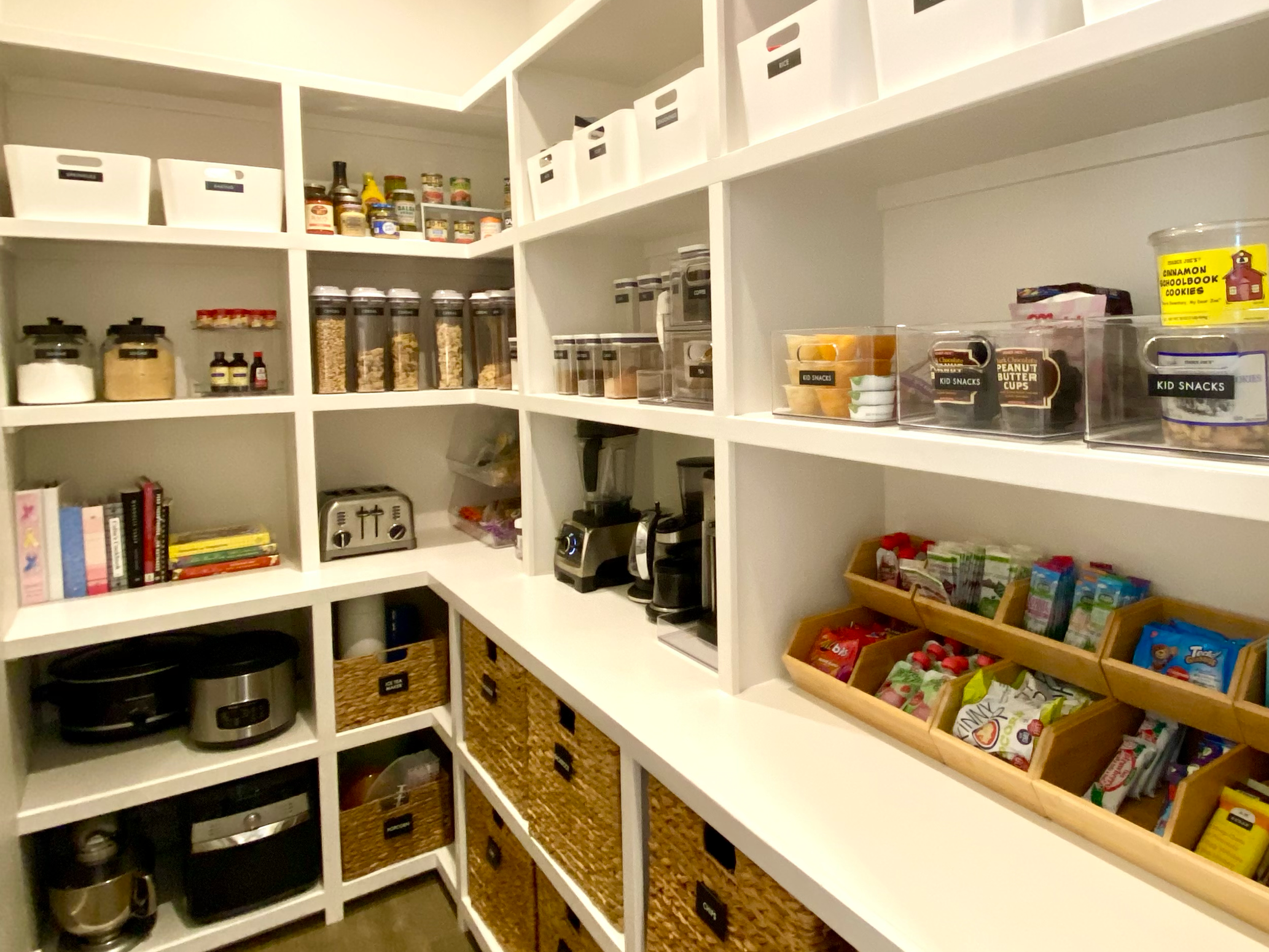Austin home organization pantry with custom storage systems by Live Organized by Erin in Austin Texas