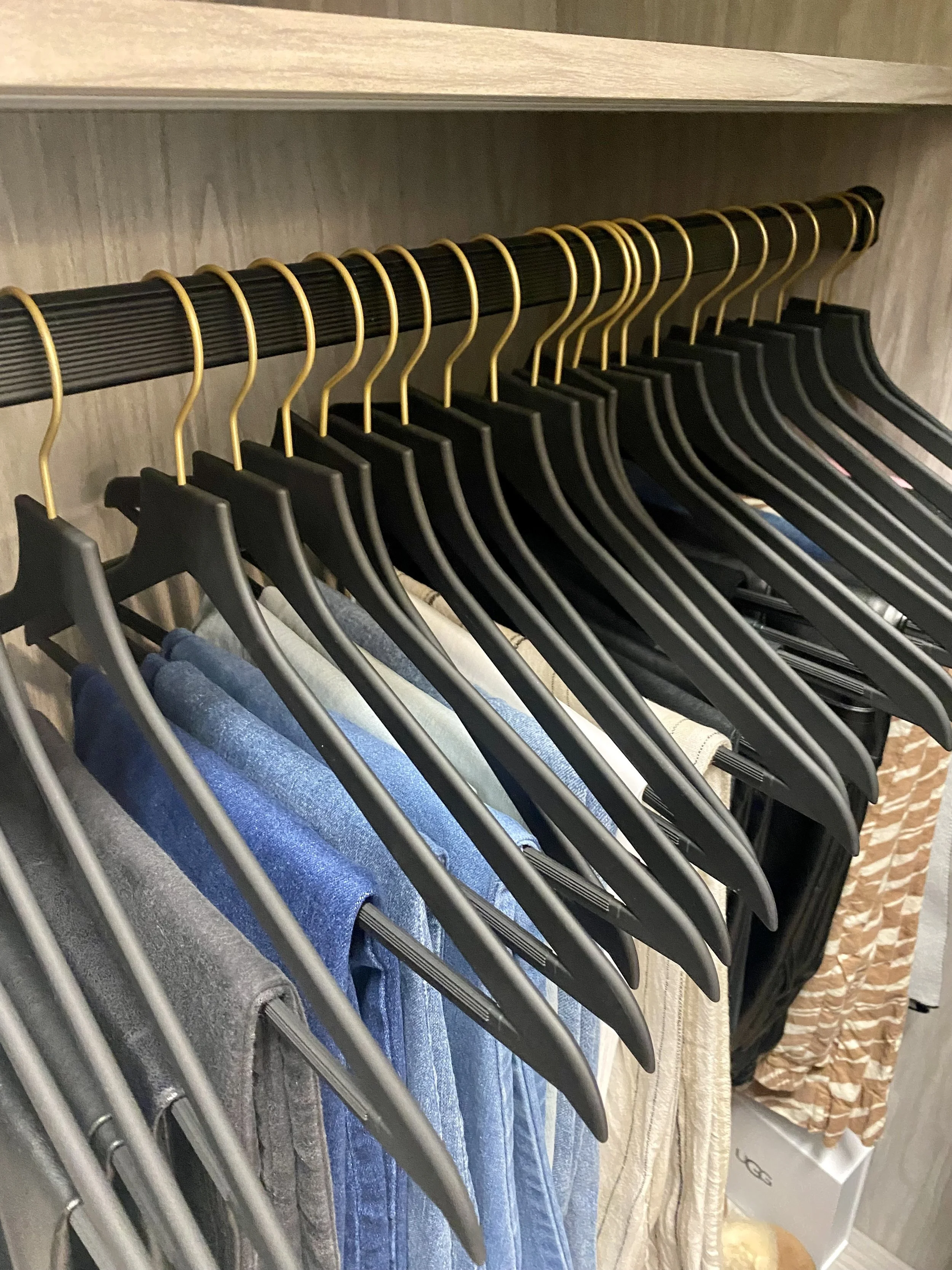 Professionally organized custom closet in Austin TX by Live Organized by Erin