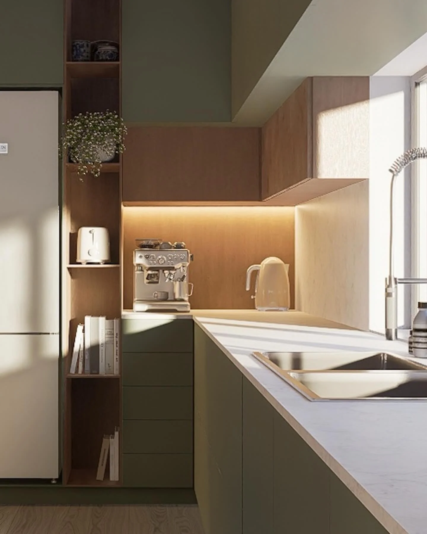 O centro da casa 🍋🌿 H&aacute; poucas coisas mais importantes do que uma cozinha confort&aacute;vel e bem estruturada na vida de uma fam&iacute;lia.

Projeto de cozinha 
Para pedir or&ccedil;amento - link na Bio 

#confortfood #designdeinteriores #r