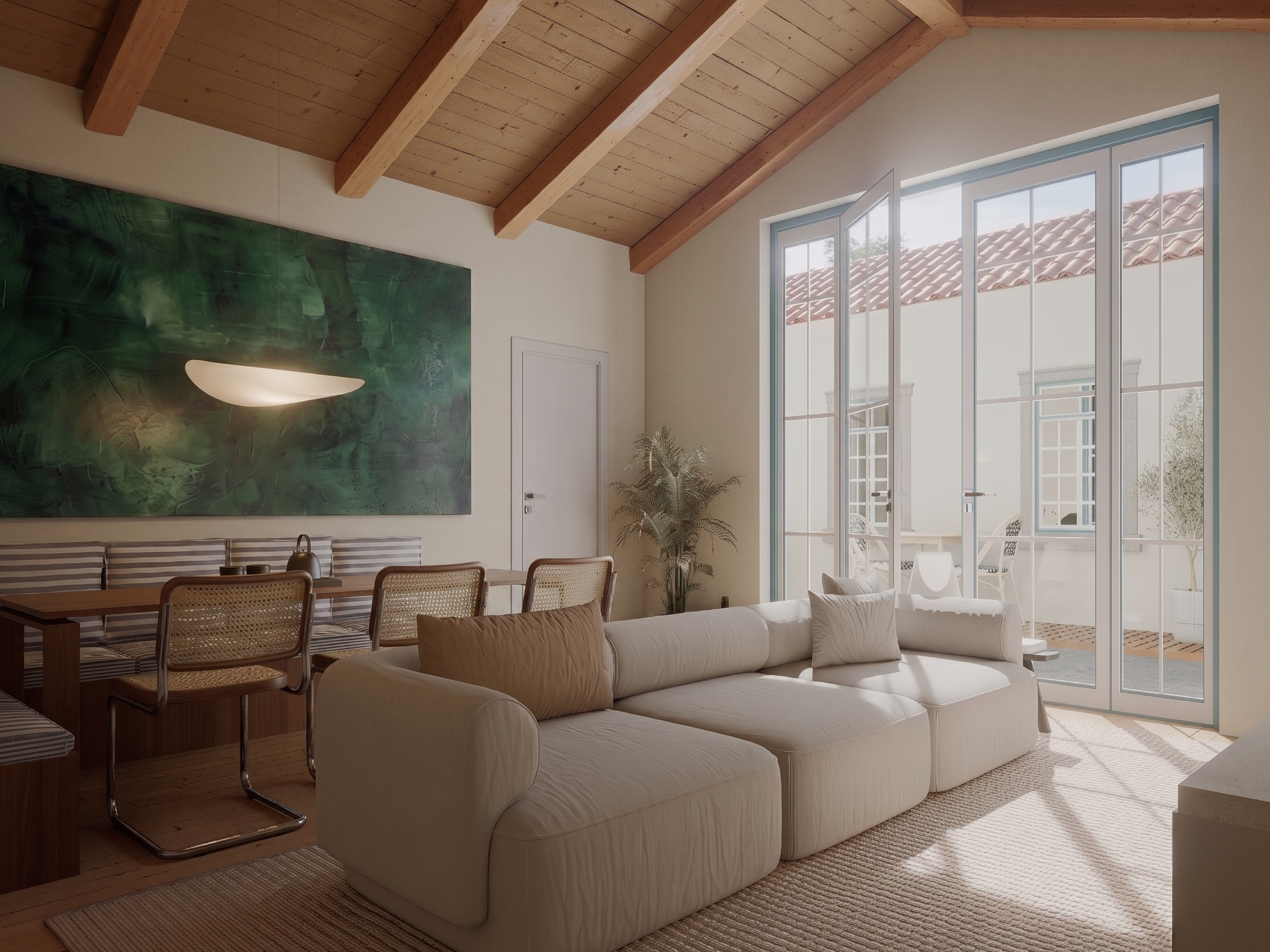 Sala rustica com conforto  moderno