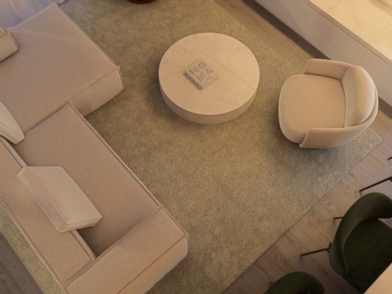 layout de sala com Feng Shui projeto de interiores