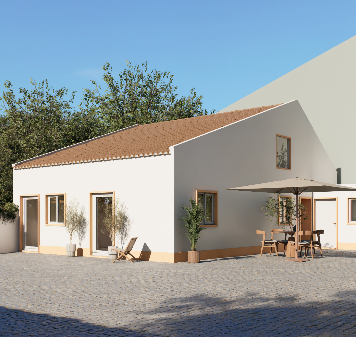 Exterior remodelado moradia design moderno Ilha Terceira