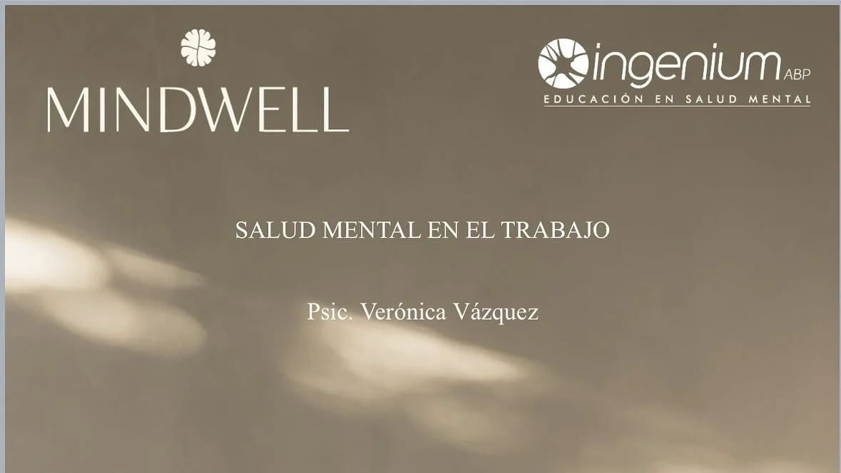 En este mes de octubre tuve la oportunidad de impartir una conferencia para los colaboradores del municipio de San Pedro sobre la Salud Mental en el trabajo. 

Este trabajo se hizo en colaboraci&oacute;n con Ingenium y con la finalidad de promover el