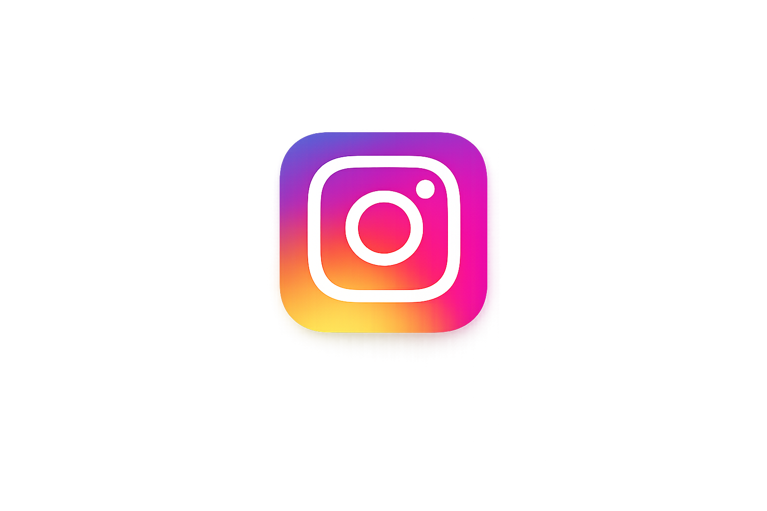 Instagram app logo with a colorful gradient background featuring shades of purple, pink, orange, and yellow.
