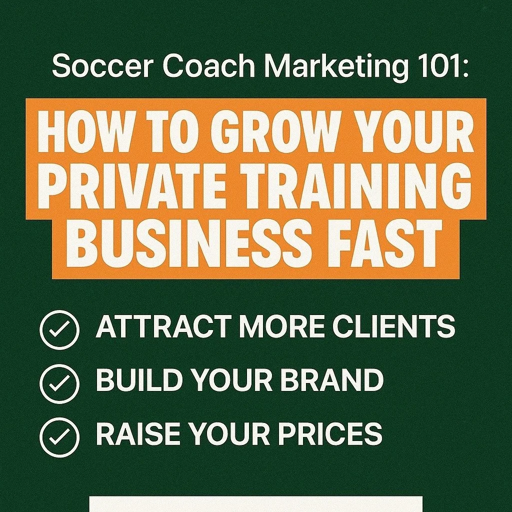 Want to grow your private soccer training business fast?

Here are 3 keys every successful coach uses:
✅ Attract more clients &ndash; Use social media to show your sessions, results &amp; player success stories.
✅ Build your brand &ndash; Position yo