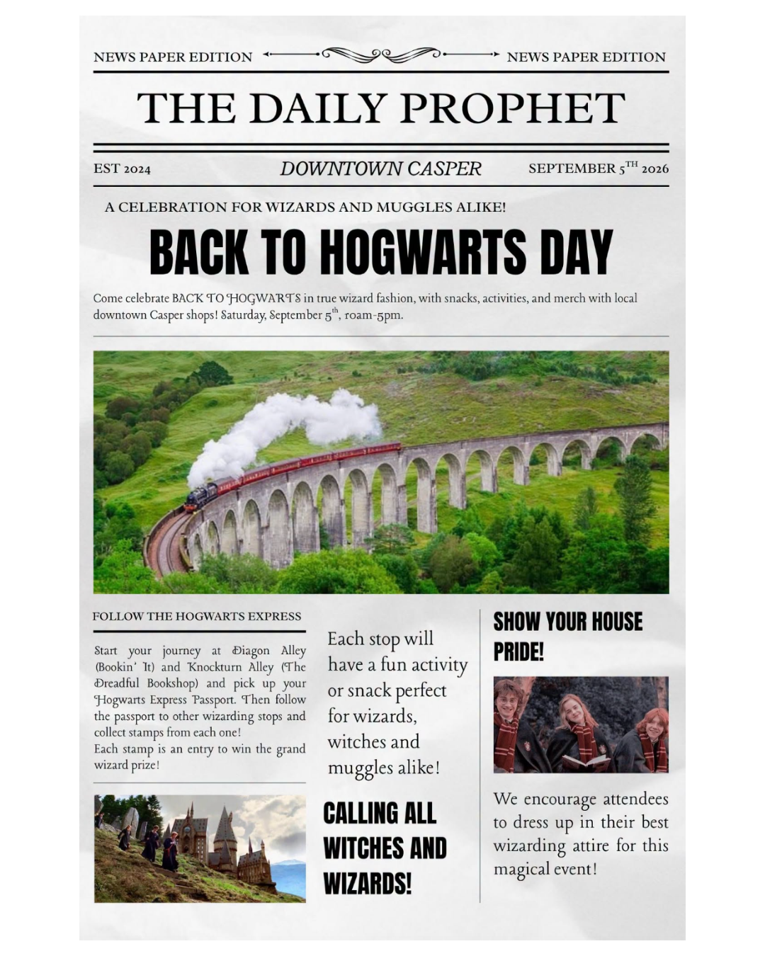Back to Hogwarts Day