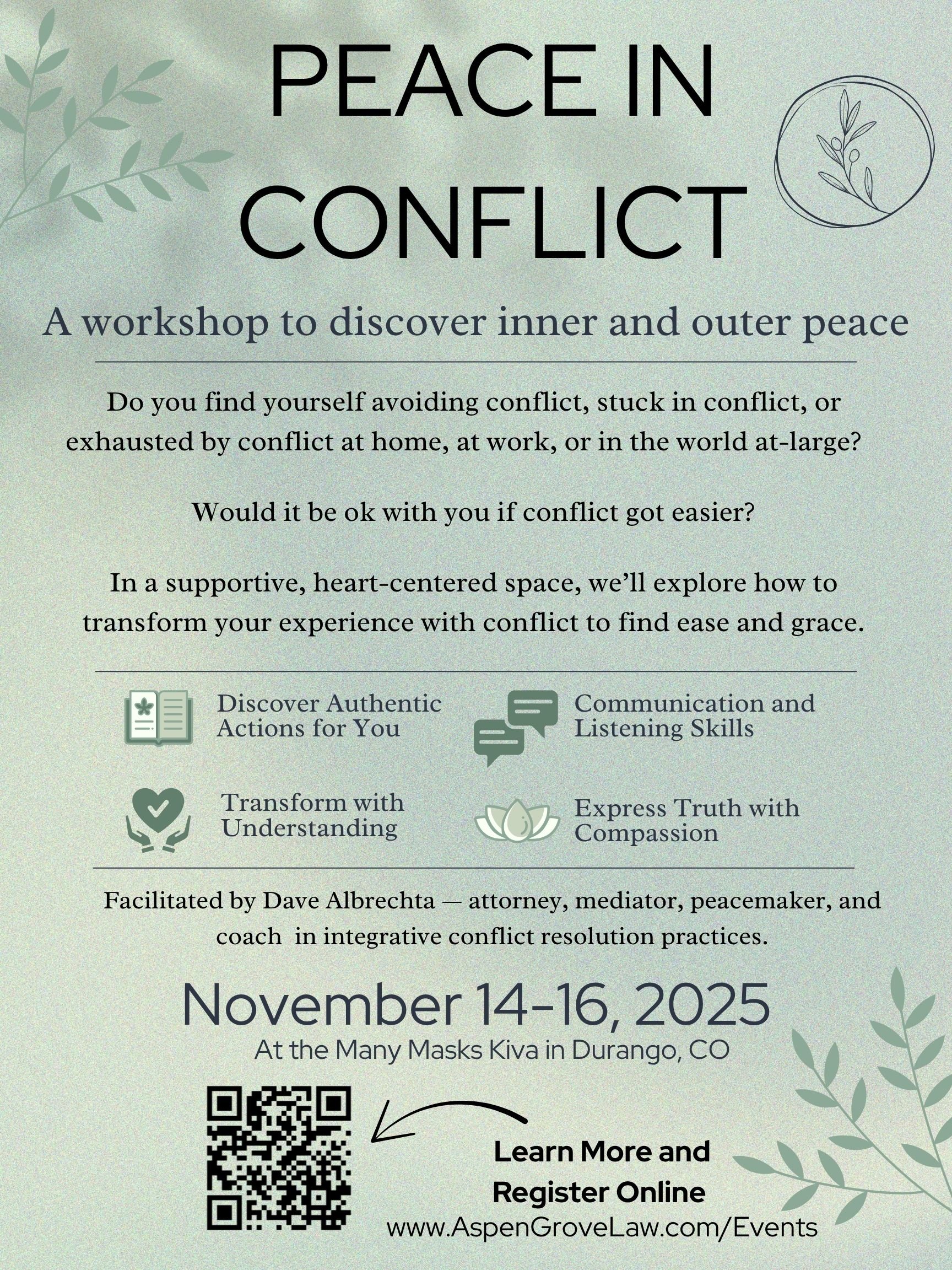 Events - Conflict Support — Aspen Grove Integrative Law