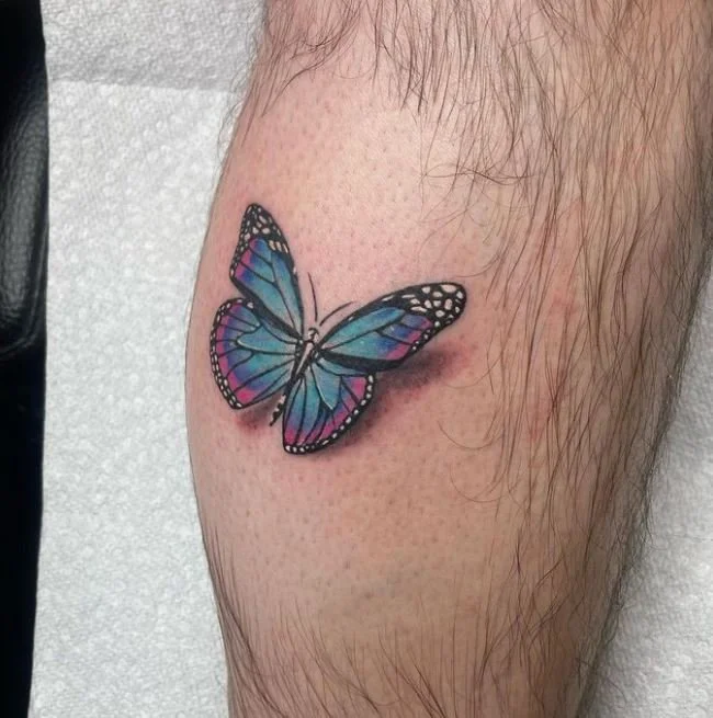 colored butterfly tattoo designs