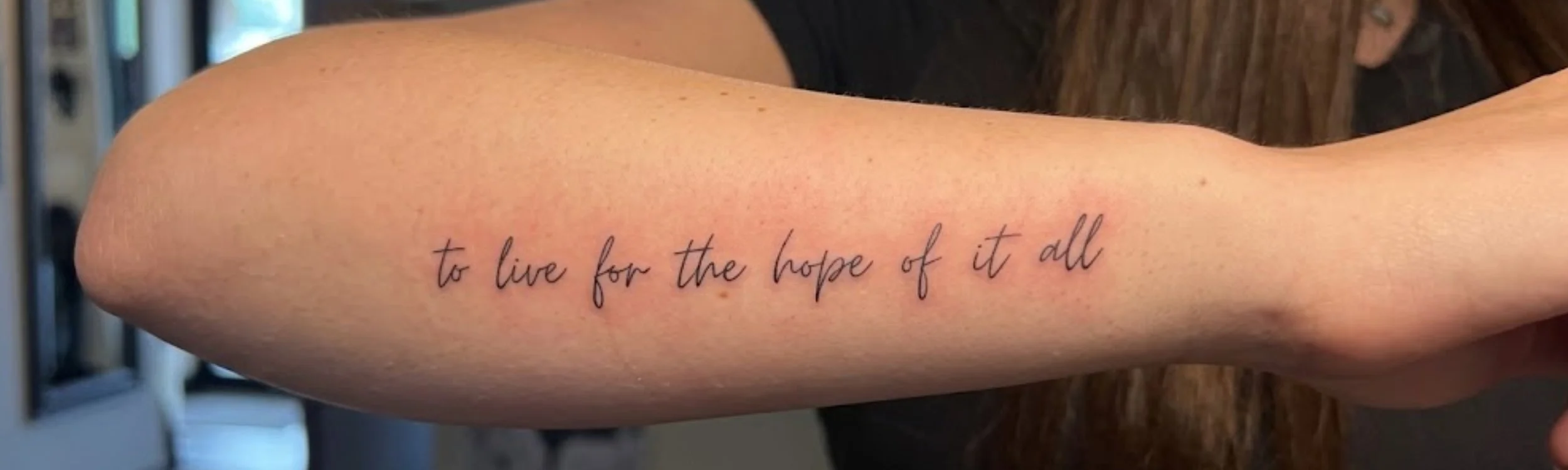 Fine line tattoo lettering