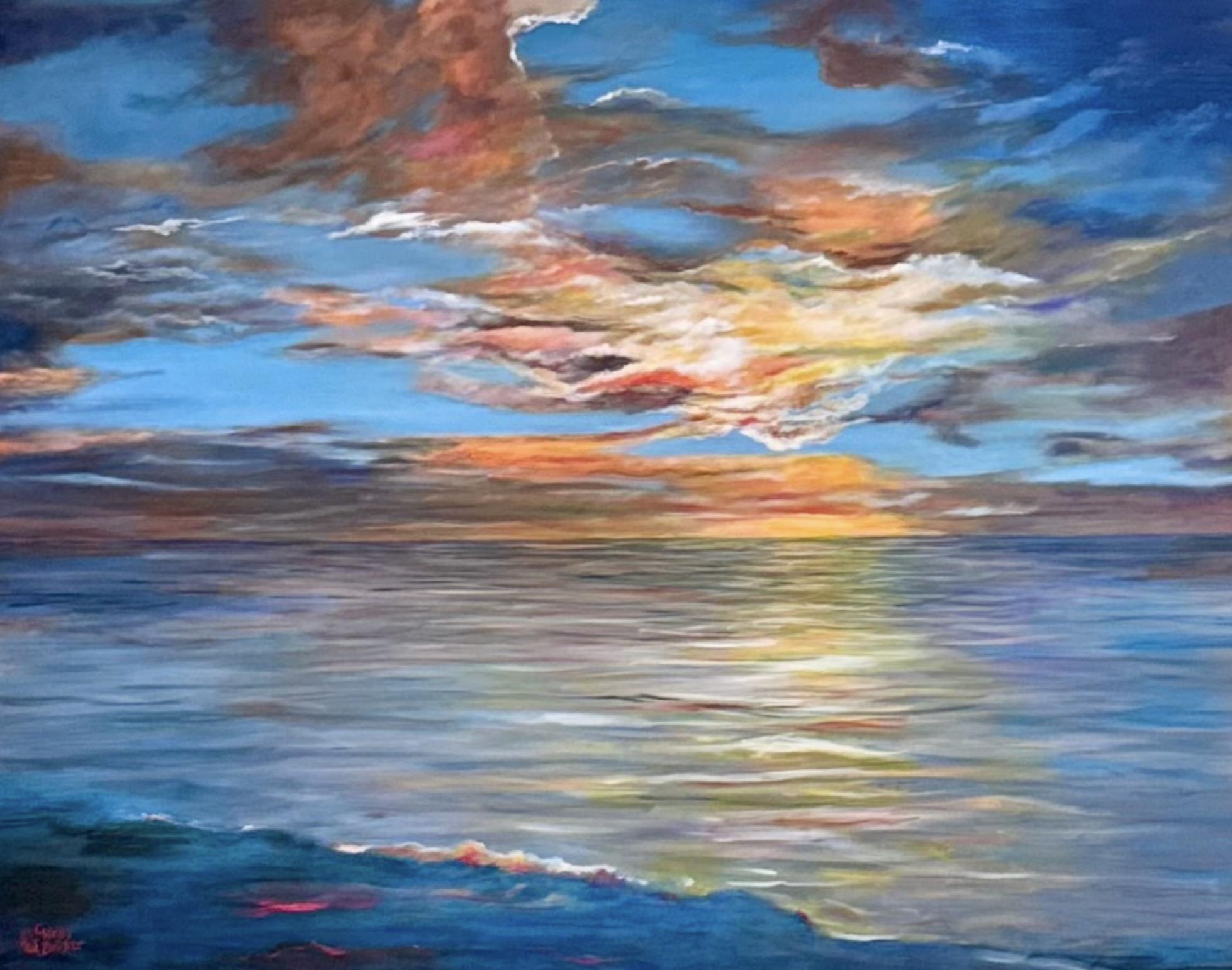 Carol Nies Bilder - MICHIGAN  LAKE
Acrylic
 60”W x 48”H
 $9.500