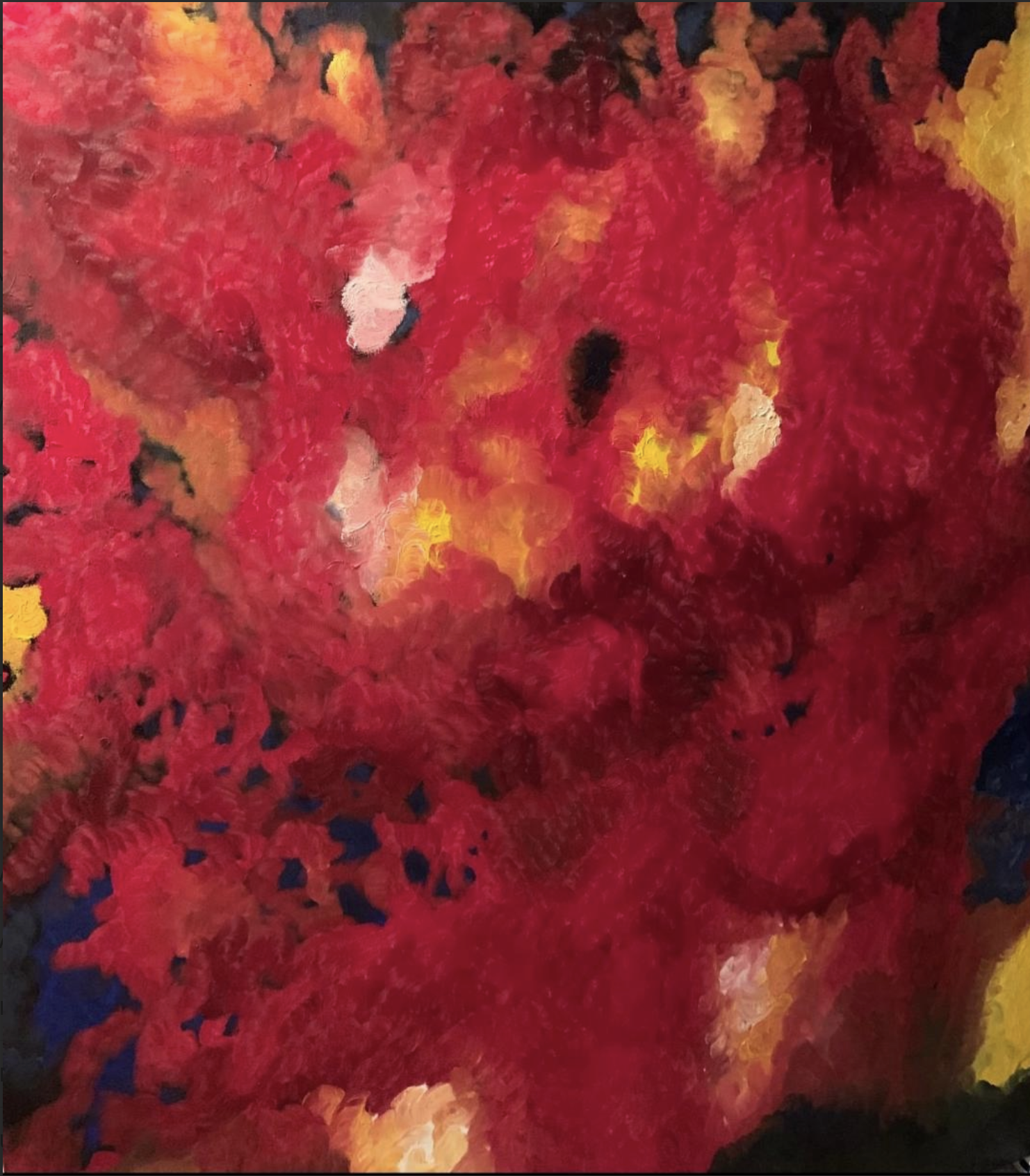 Waseed Rahman - VAINS OF FIRE
Oil on Canvas
60"W x 72"H
$75,000