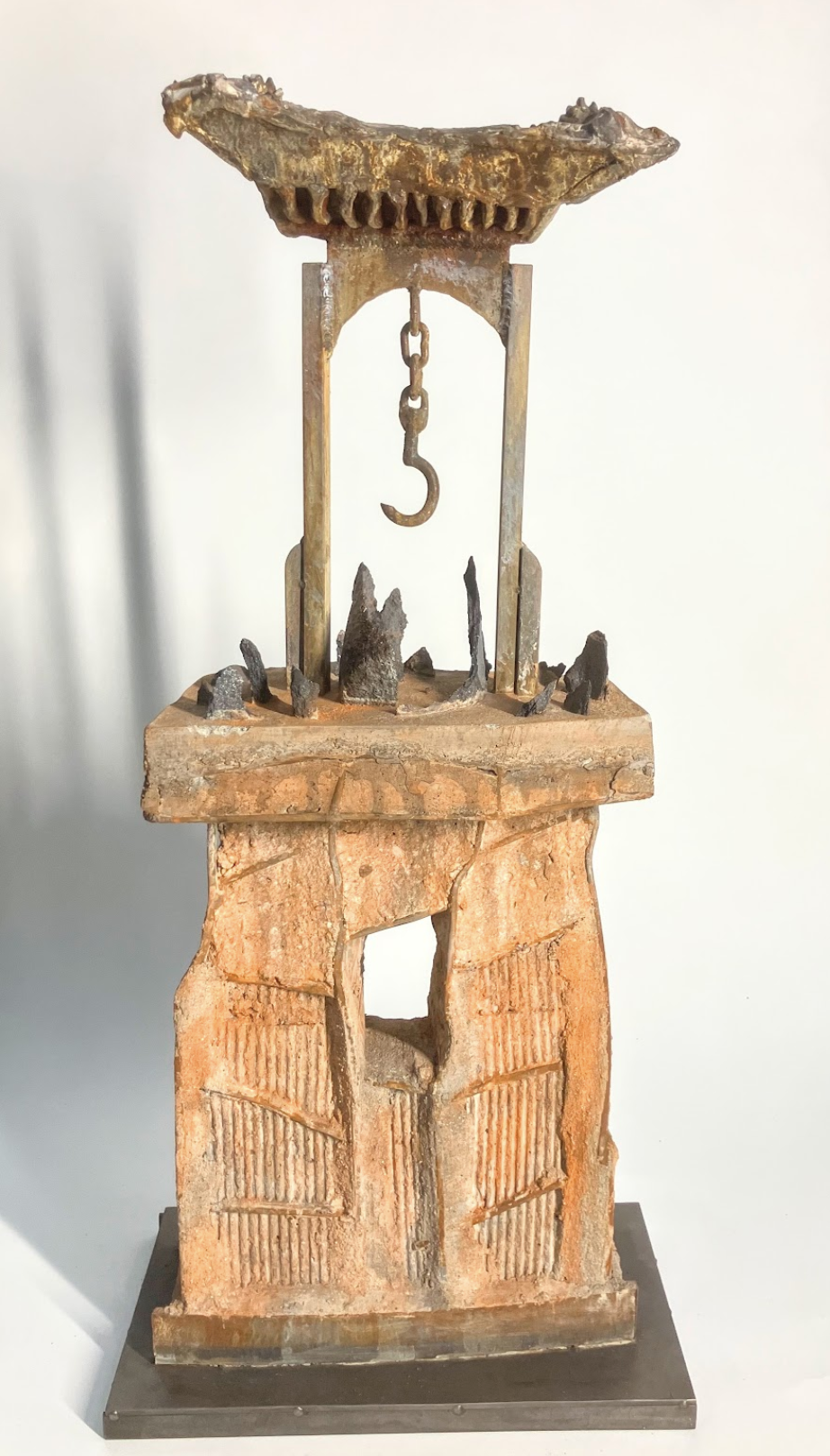 Daniel Matheson MESSAGE BOARD
 Cast Iron, Steel, Silicon Carbide, Lime, Cement, Iron Oxide
20" W x 11" D x 45" H
Weight 200 - INDOORS
$13,200