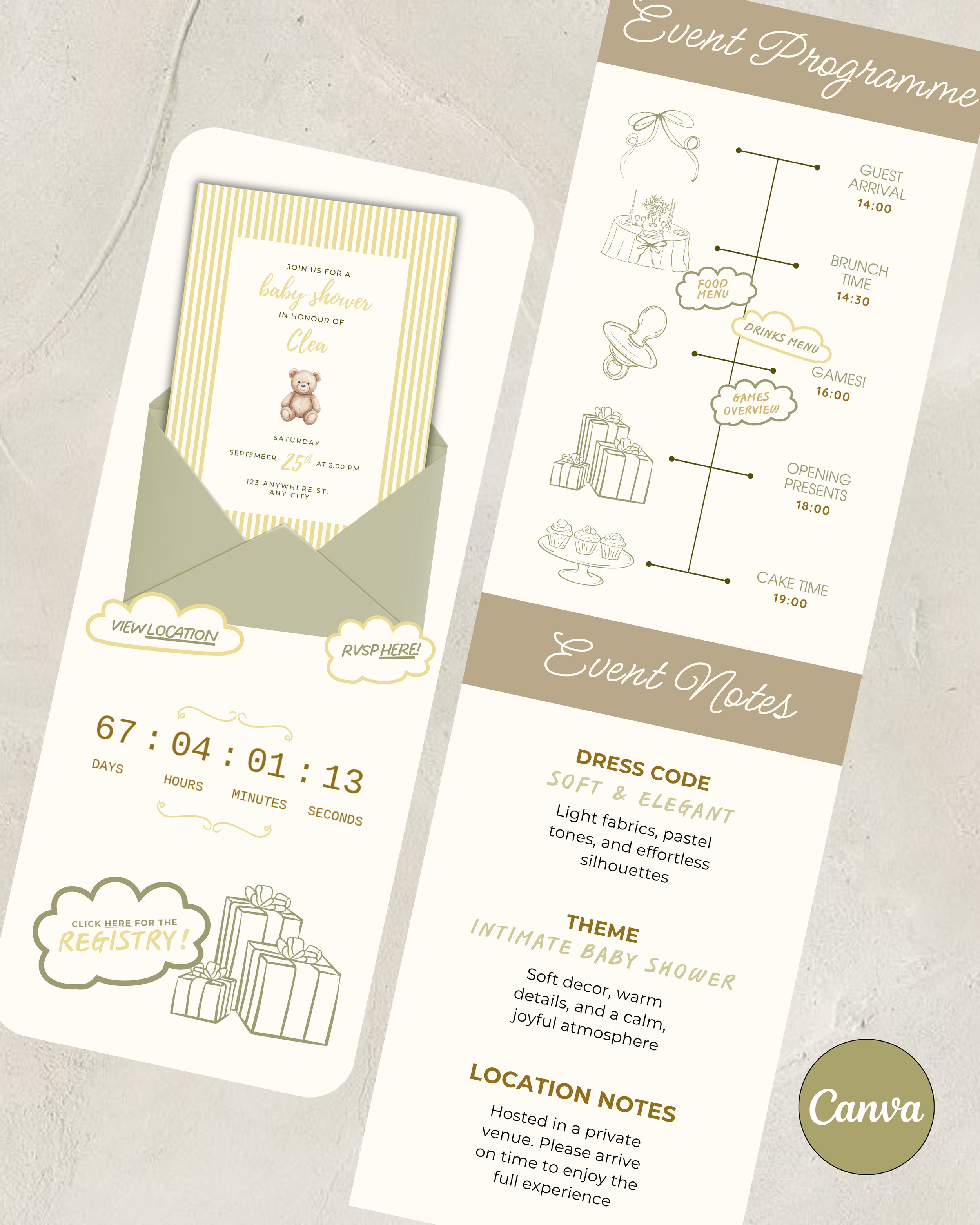 Honey Bear Website Invitation