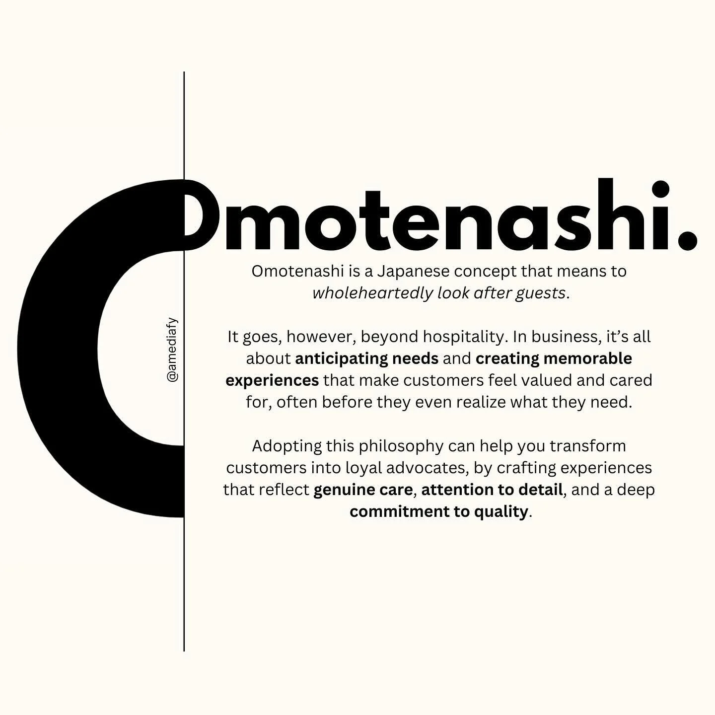 💭 Have you ever considered how this concept translates into business?

Omotenashi is an invitation to redefine customer experience - it&rsquo;s about anticipating needs, going beyond the obvious, and creating moments that resonate deeply with your a