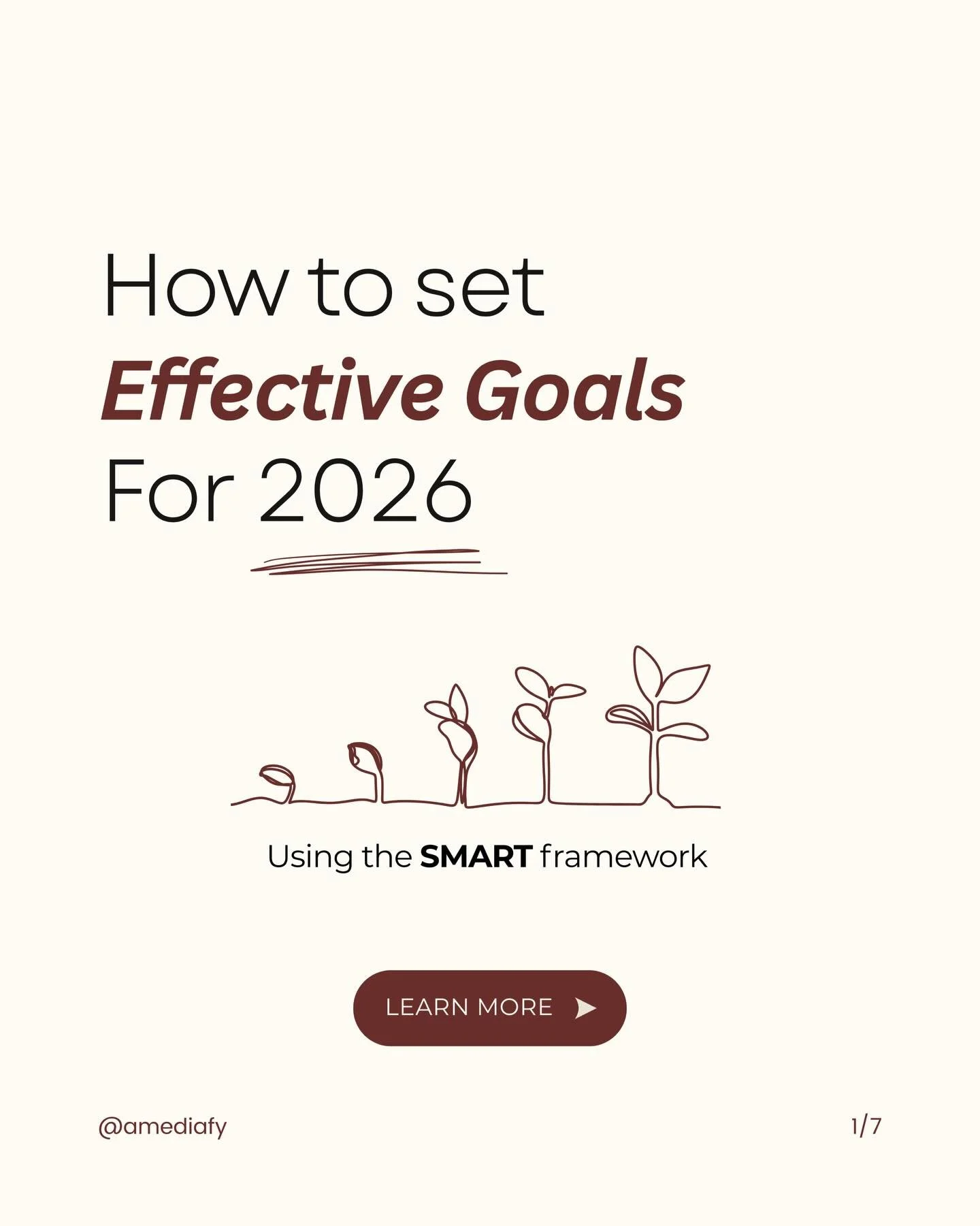 Good goals don&rsquo;t happen by accident. The SMART framework helps you define objectives with clarity and purpose. 🌸

Save this for your next planning session. 

#SMARTgoals #2026 #AMediafy