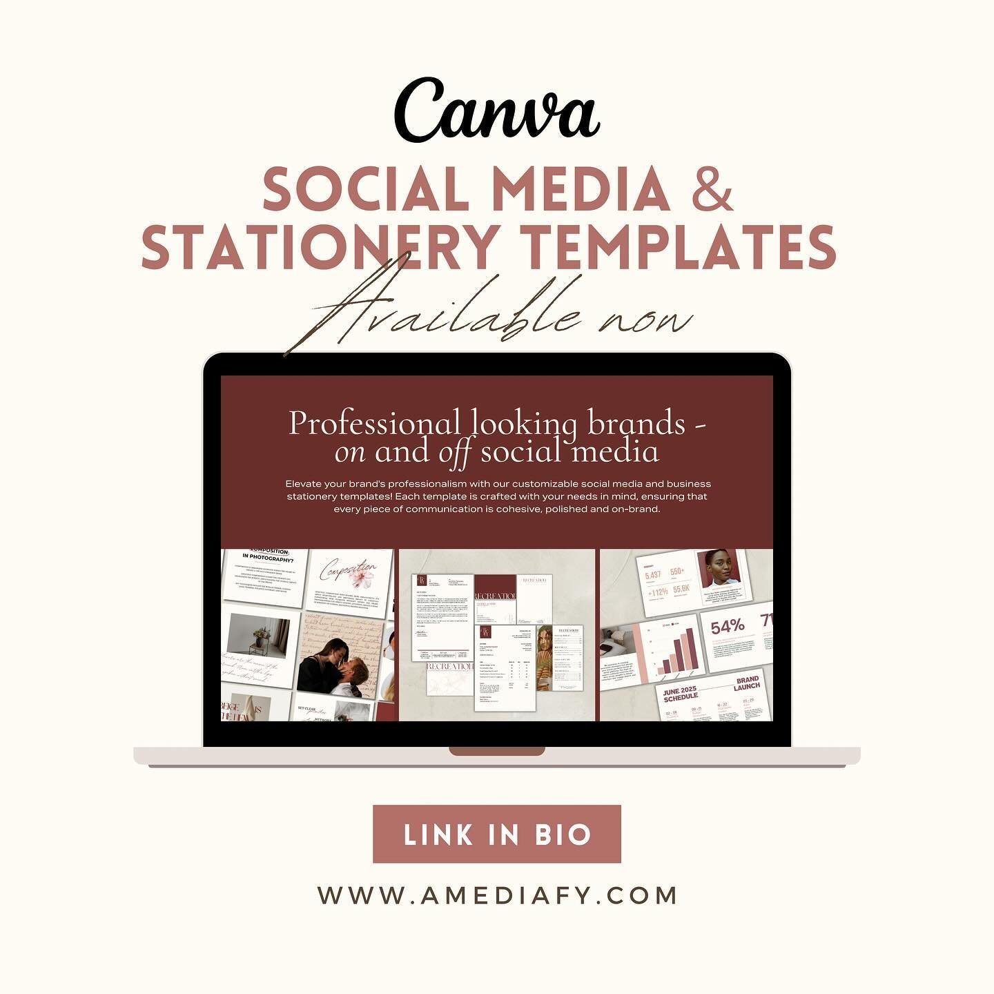 🌸 The wait is over: Our Social Media &amp; Stationery Templates are finally here! 

Head over to our site to check them out and make the best out of our launch sale of up to 40% off. 👀

We can&rsquo;t wait to see your beautiful creations. 🤍

#AMed