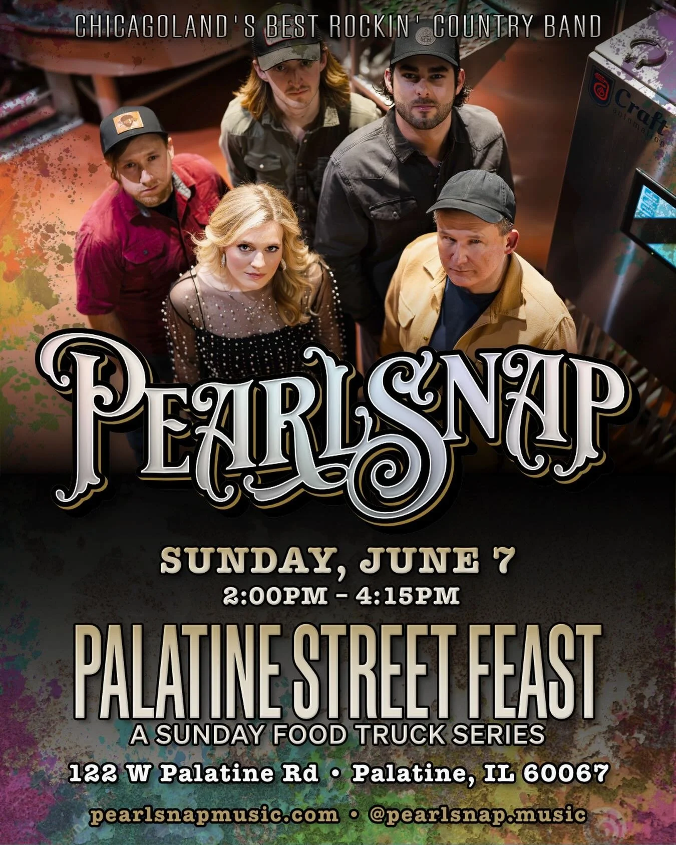 Food truck season officially sounds better with us on stage, so come see us play at Downtown Palatine Towne Square 2:00-4:15pm! ☀️🌭

#countryband #summerfest #foodtrucks