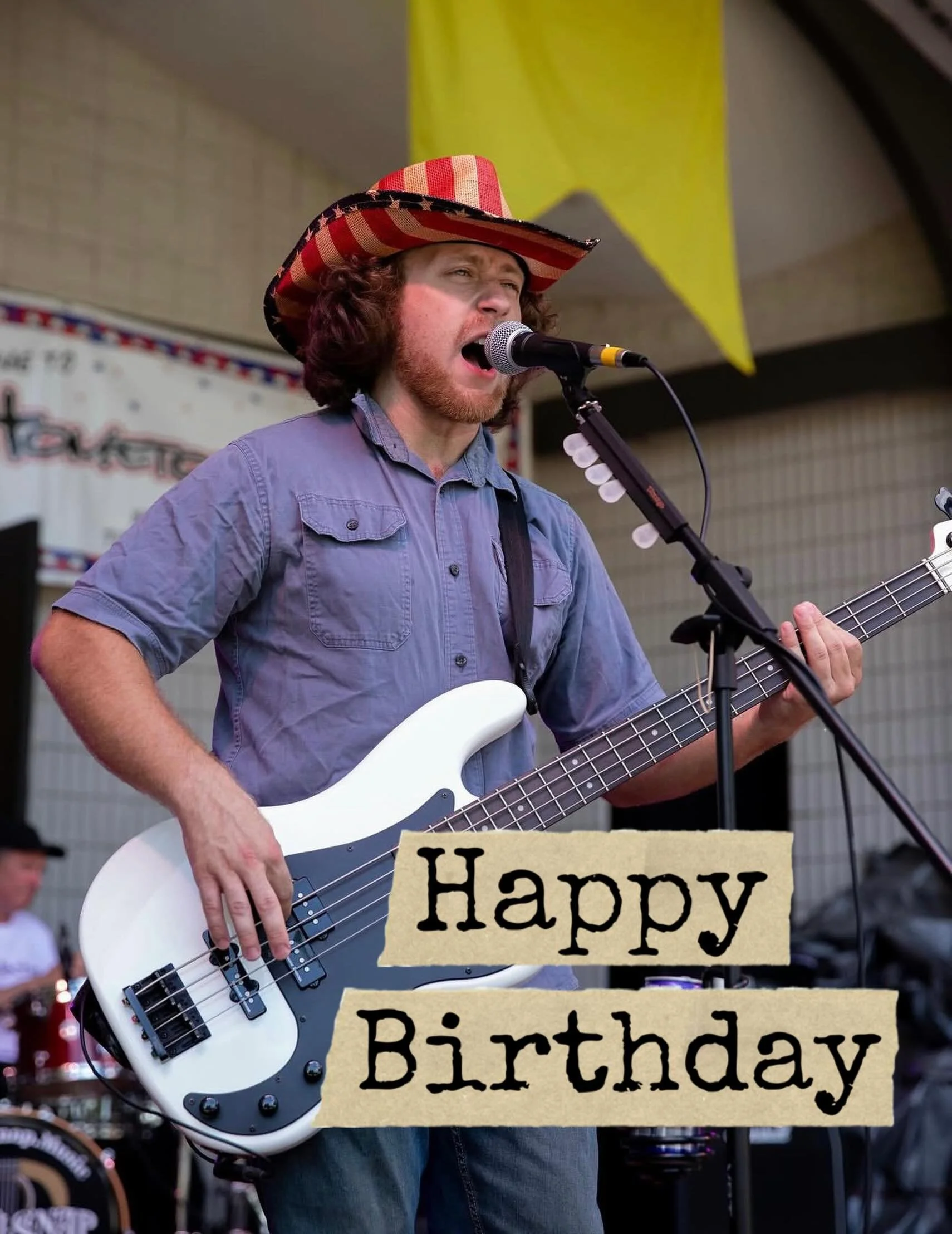 Happy Birthday to our favorite Bass player @djketter 🎈🥳 Come celebrate his birthday, and see us play at Downtown Palatine Towne Square 2:00-4:15pm! 

#countryband #summerfest #foodtrucks