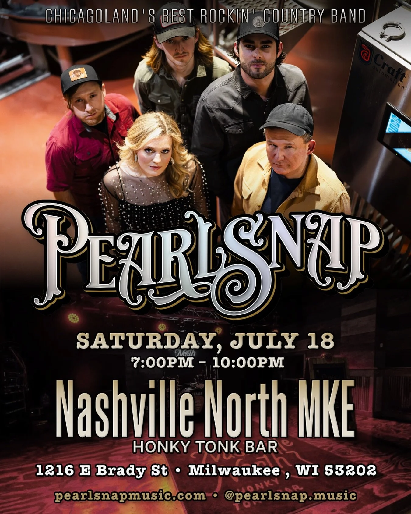 Come see us return to @nashvillenorthmke in Milwaukee, WI, where the drinks are cold, the band is hot, and the dance floor is waiting! 

#countrymusic #countryband #livemusic