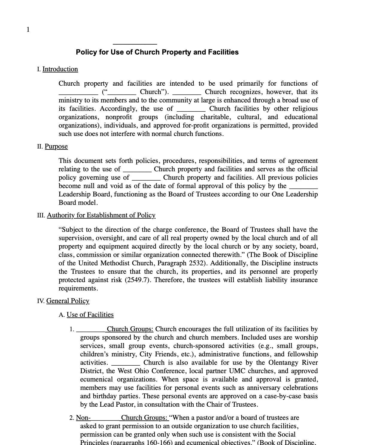 Building Policy
