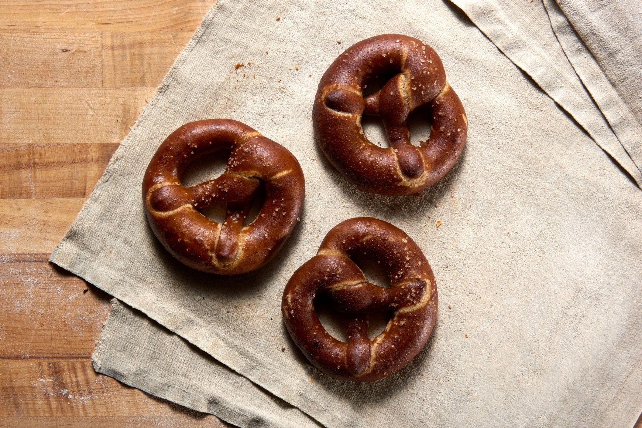 Three Baker's Field Flour and Bread salt pretzels