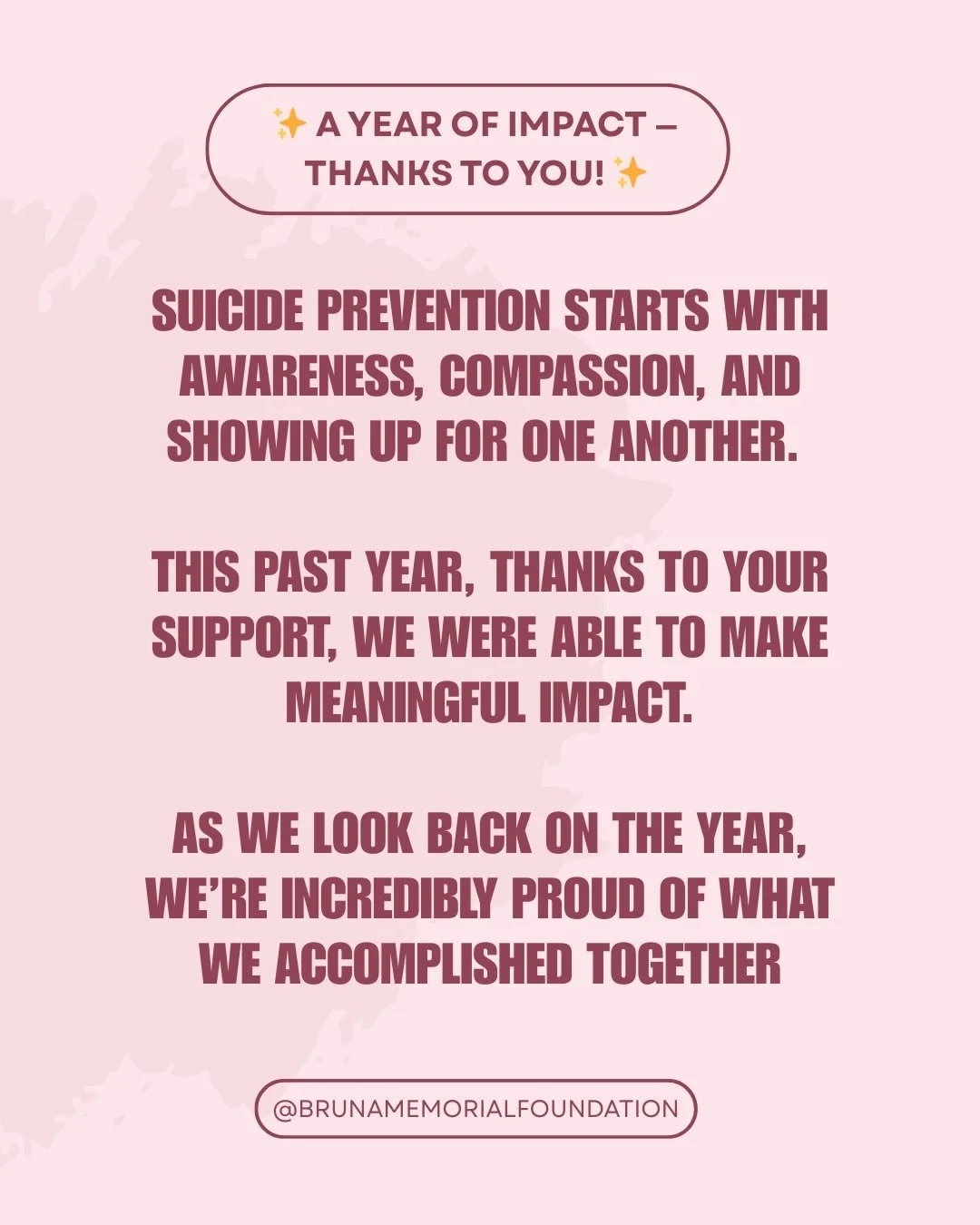 A Message From The Bruna Rocha Memorial Foundation Board 🩷 Here&rsquo;s to building even more impact in the year ahead. Thank you for being part of our journey 🩷