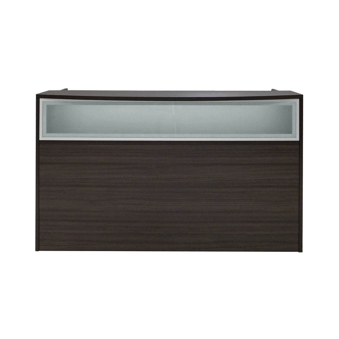 Modern Reception Desk with Glass Panel