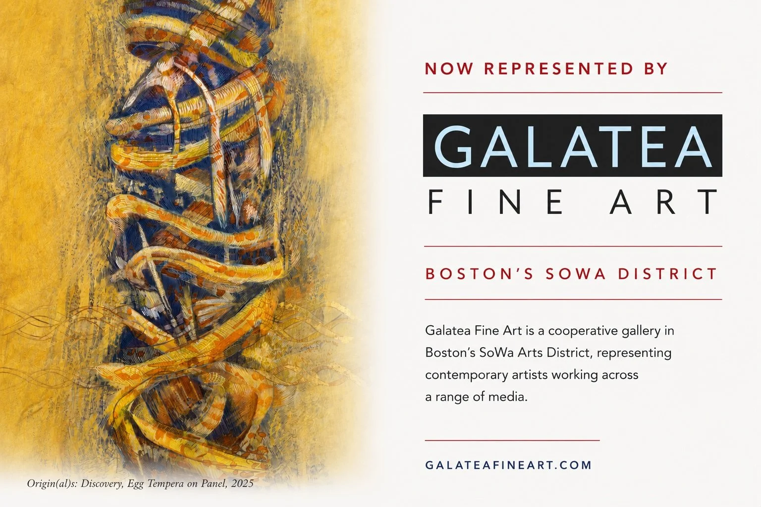 Announcing Galatea Fine Art Gallery Representation