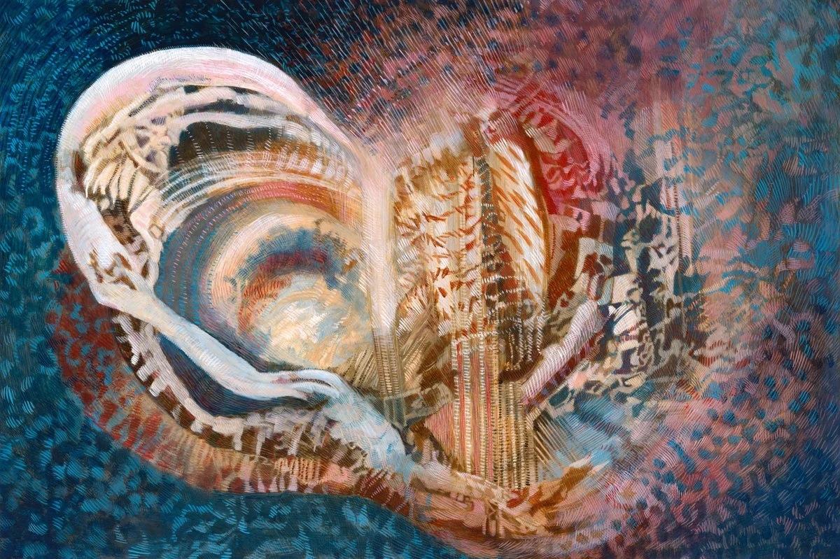 Manifestations: Hope, Egg Tempera on Panel, 2026. Unframed size: 24" H x 36" W. Maren Brown. artist.