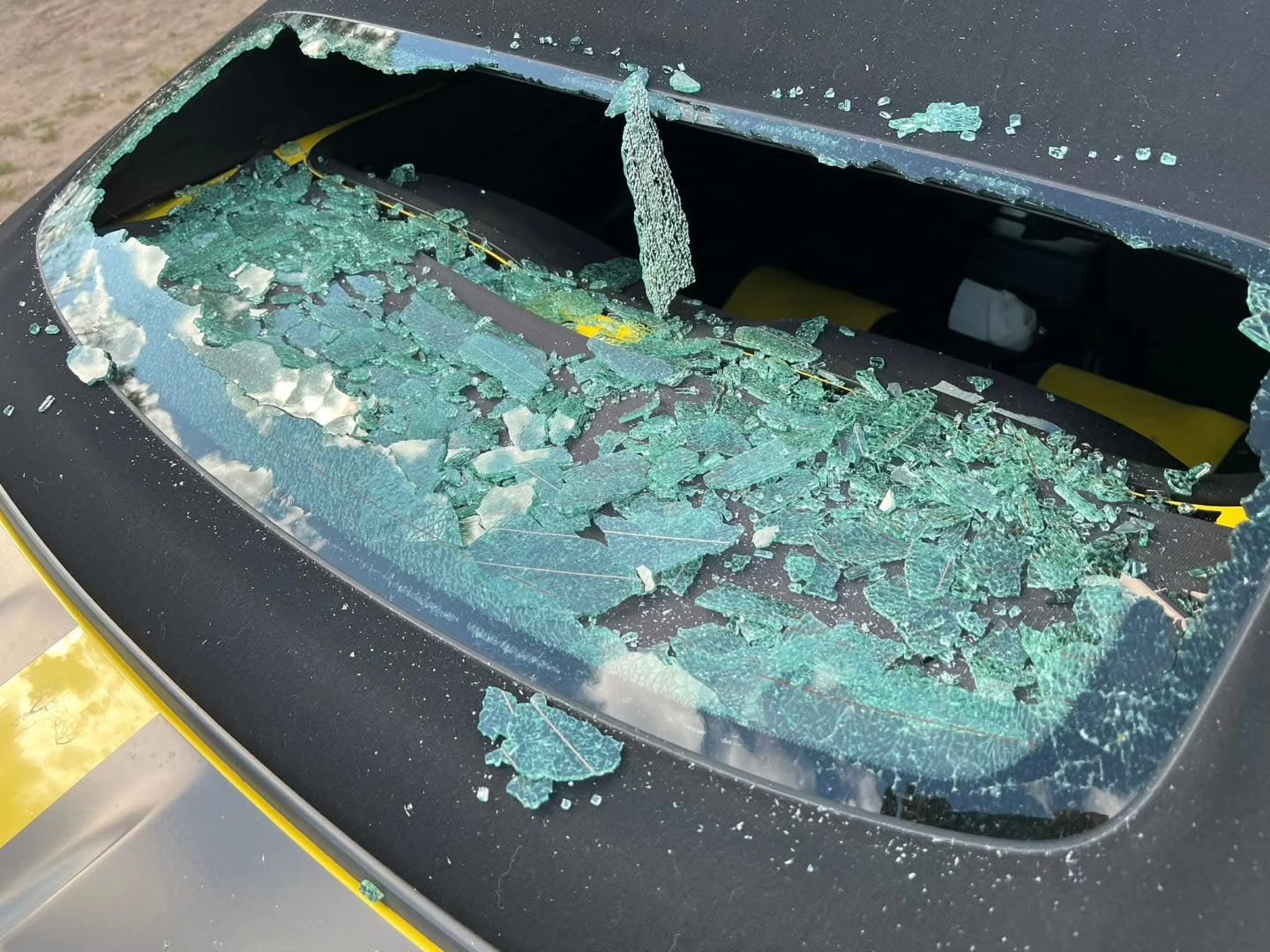 Convertible top hail damage?? Most convertible rear windows are integrated into the soft top requiring complete top replacement. Glass companies can't do it, body shops don't want to. Luckily, Edelweiss Autowerks has a dedicated convertible top tech 