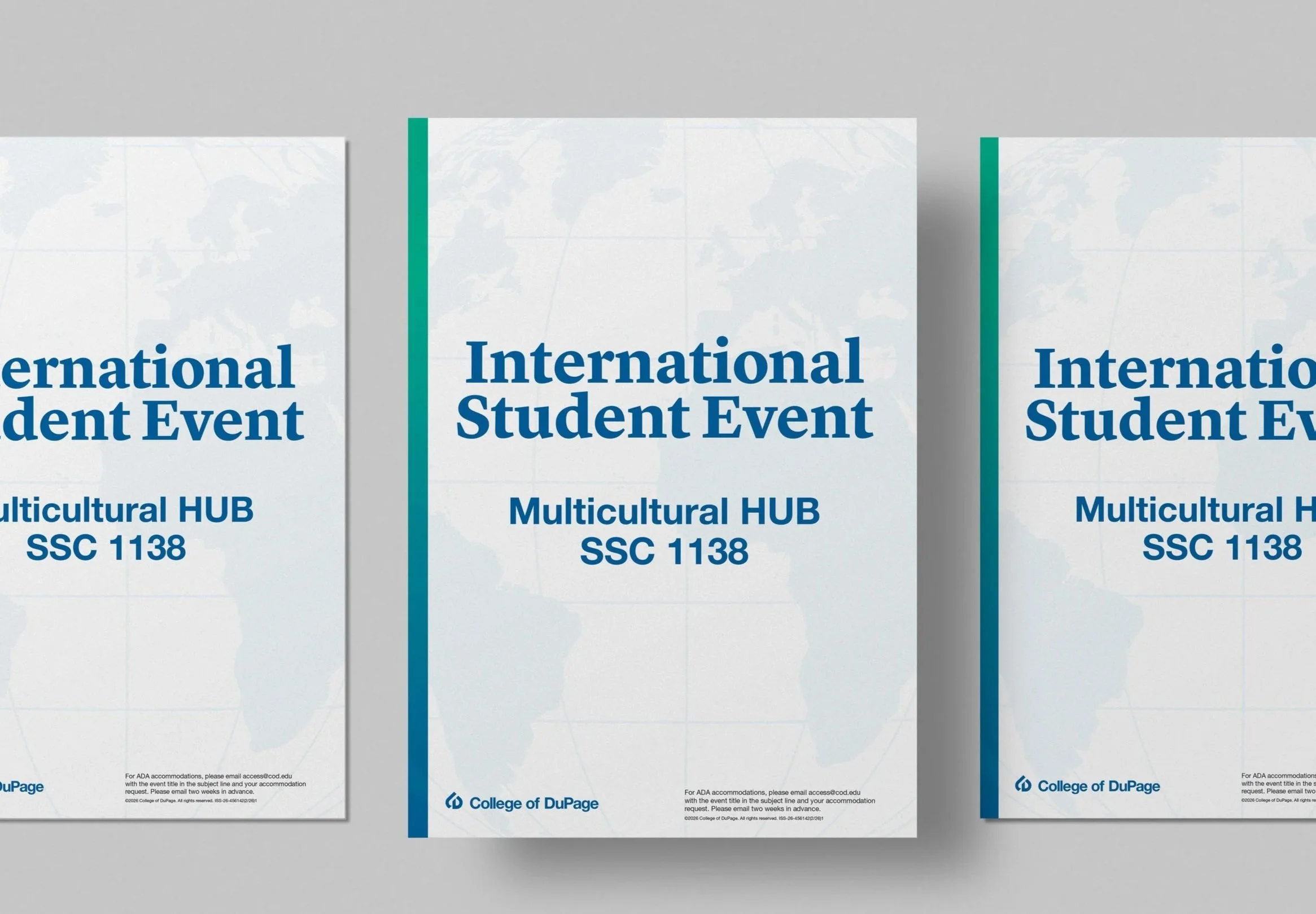 Large easel signage for International Student Initiatives