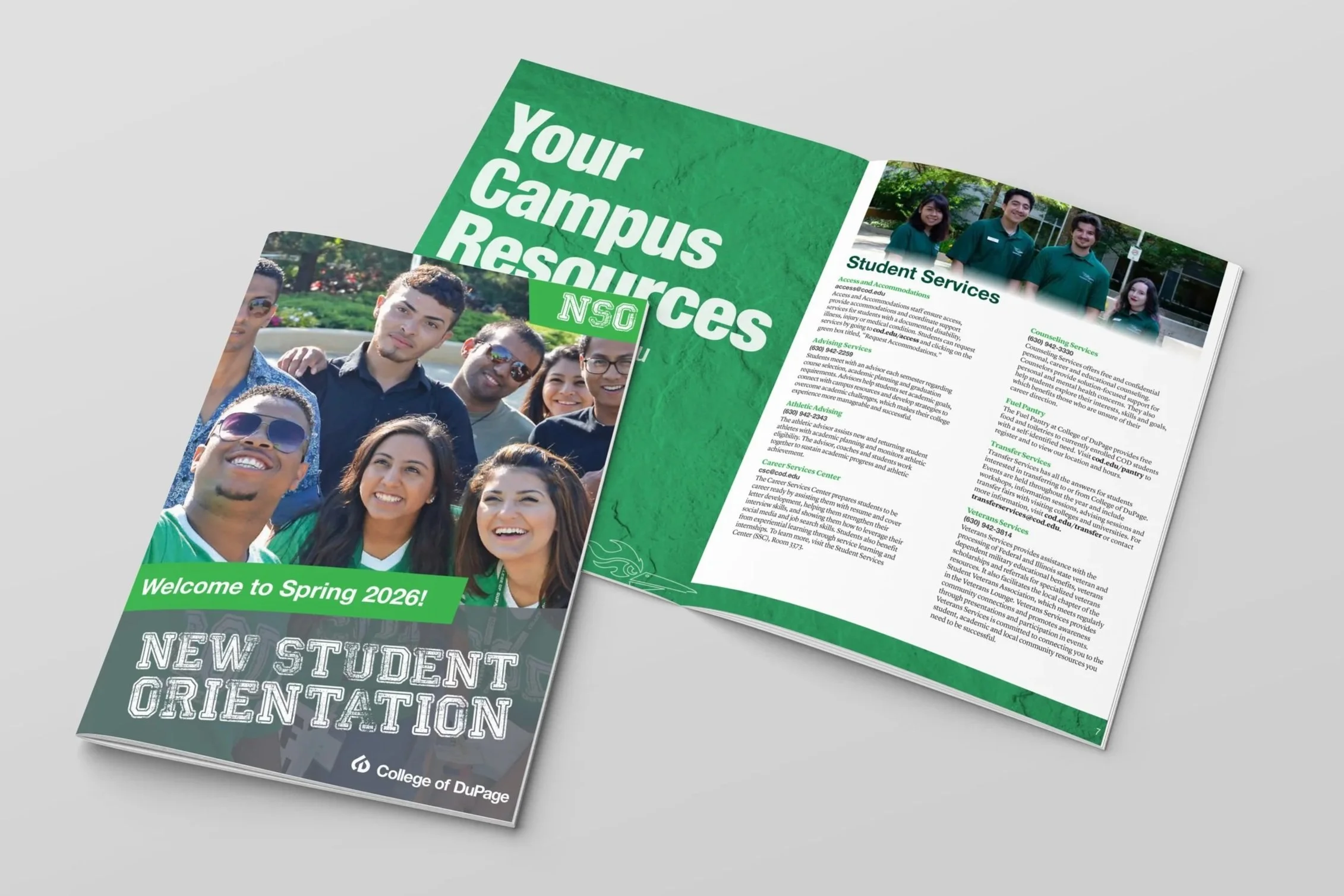 New Student Orientation book for incoming students