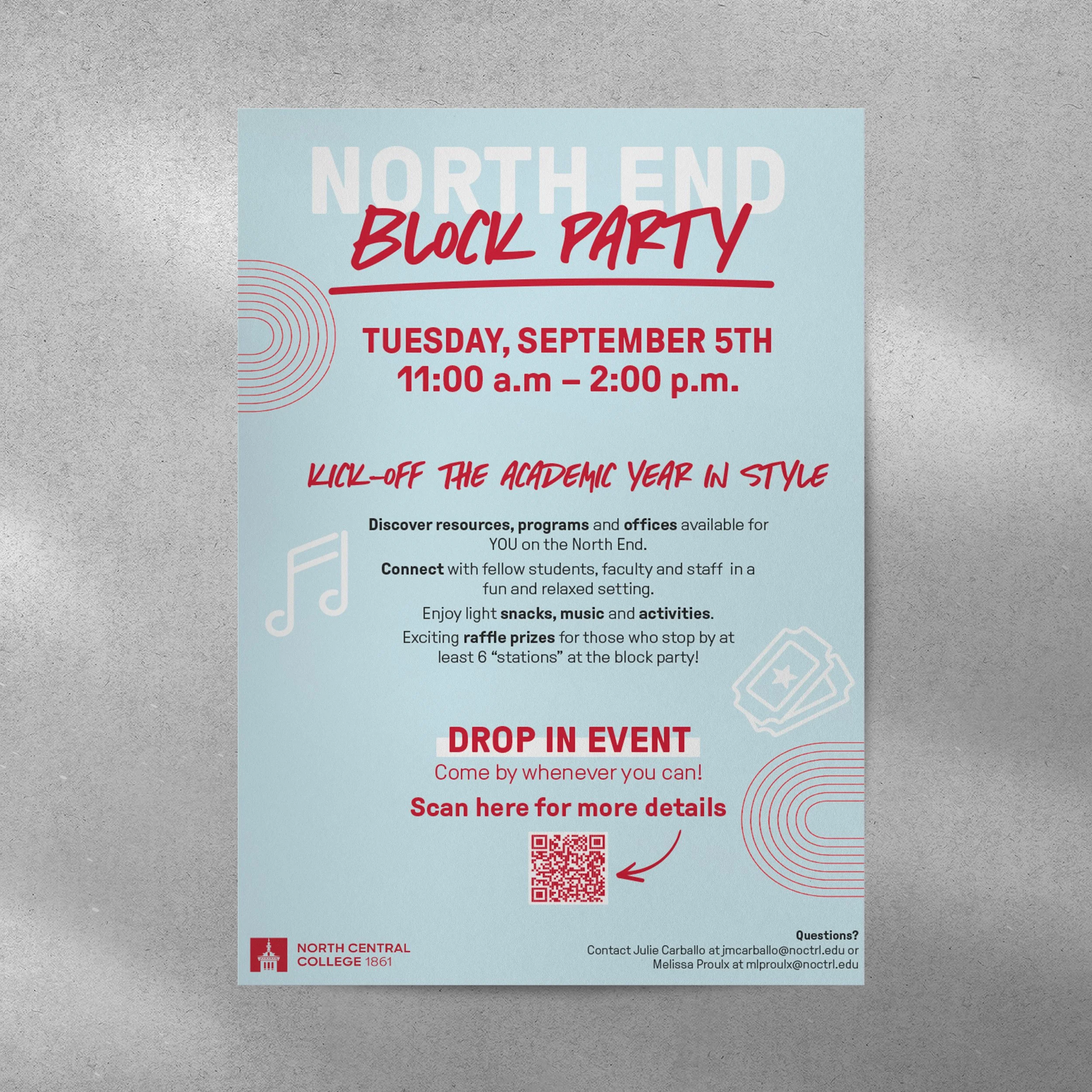 College Block Party Event Poster